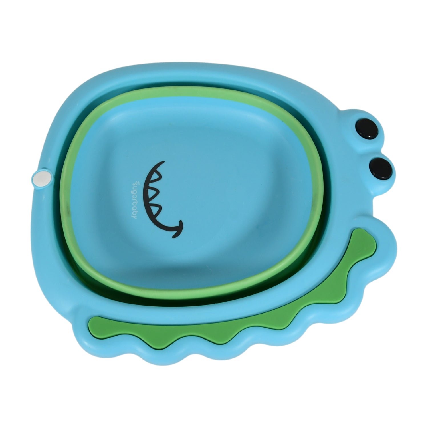 Frog Shape Foldable Baby Wash Basin – Space-Saving Face Washing Tub (33×31cm)