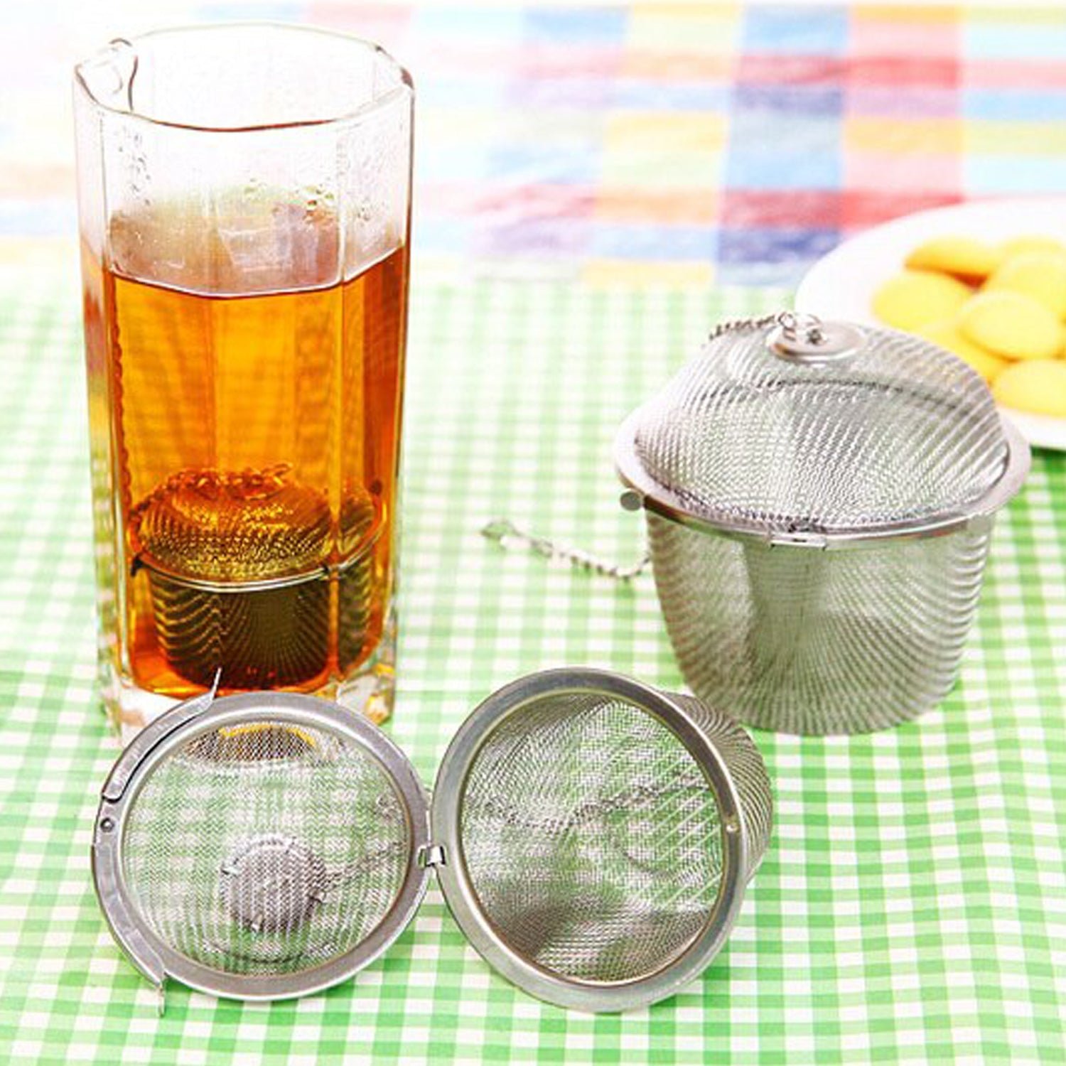 Stainless Steel Spice Tea Filter Herbs Locking Infuser Mesh Ball