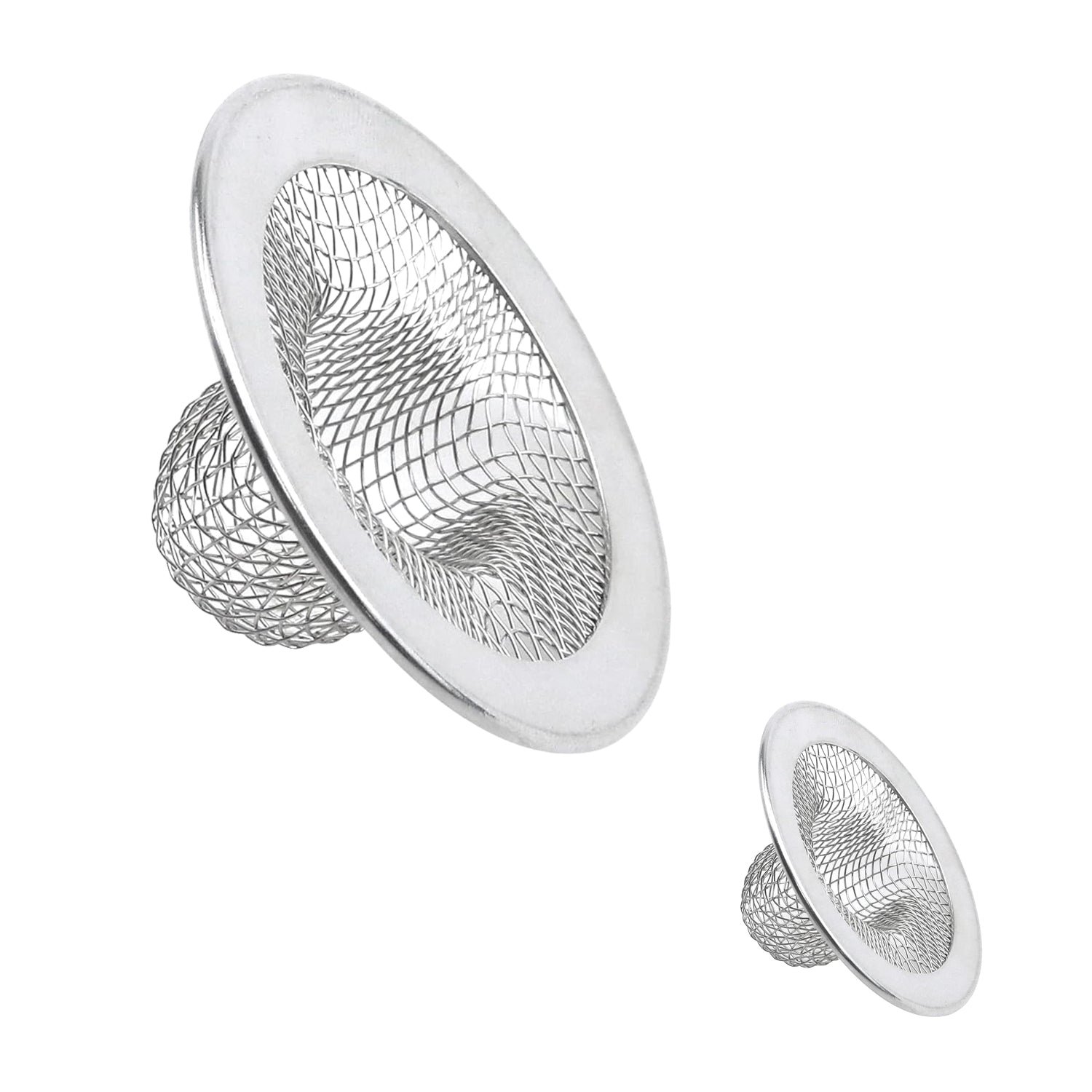 Stainless Steel Kitchen Sink Strainer (2 Pc Set)