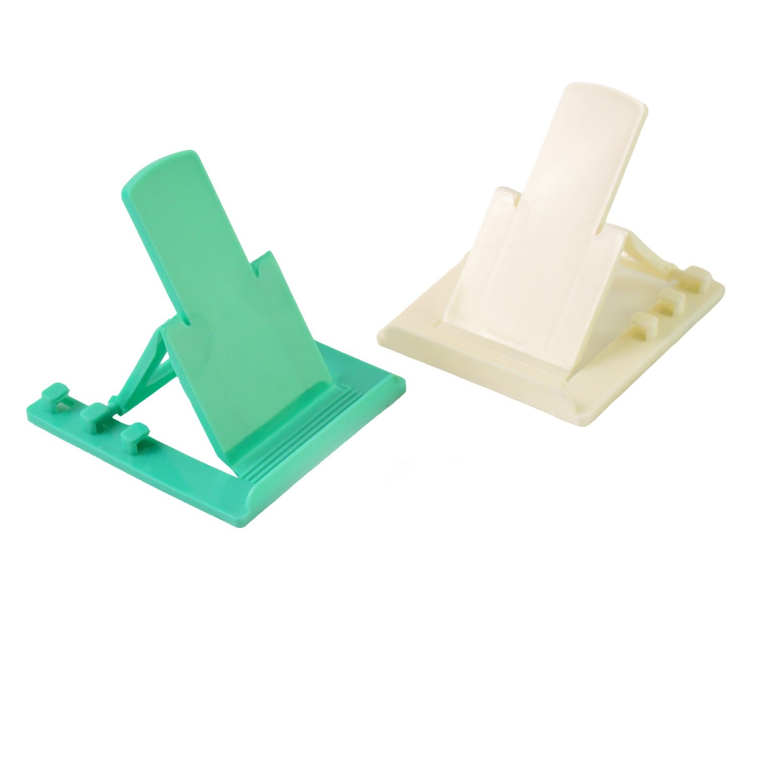 Adjustable Foldable Plastic Mobile Phone Stand Holder (2 Pc)