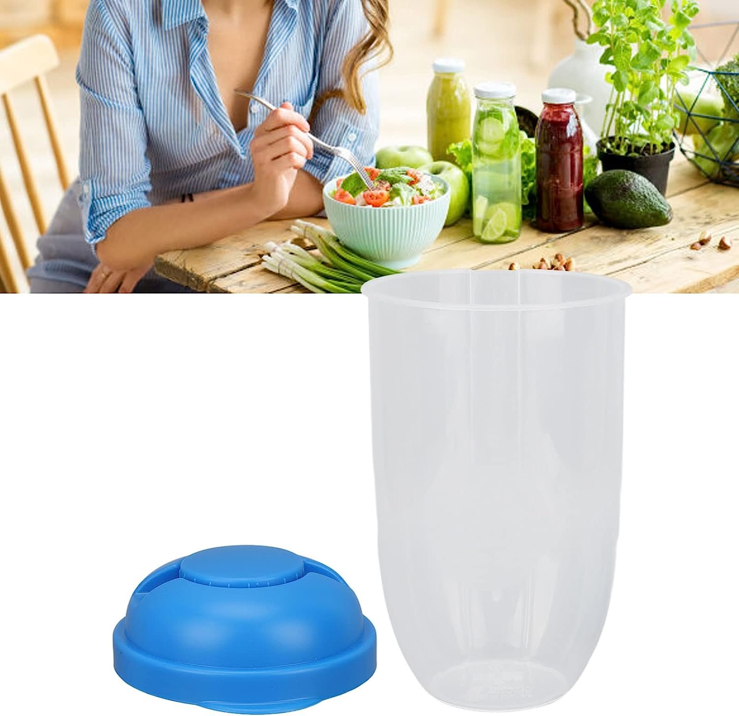 Fruit and Vegetable Salad Cups Easy Clean Salad Mixing Cup (1Pc)