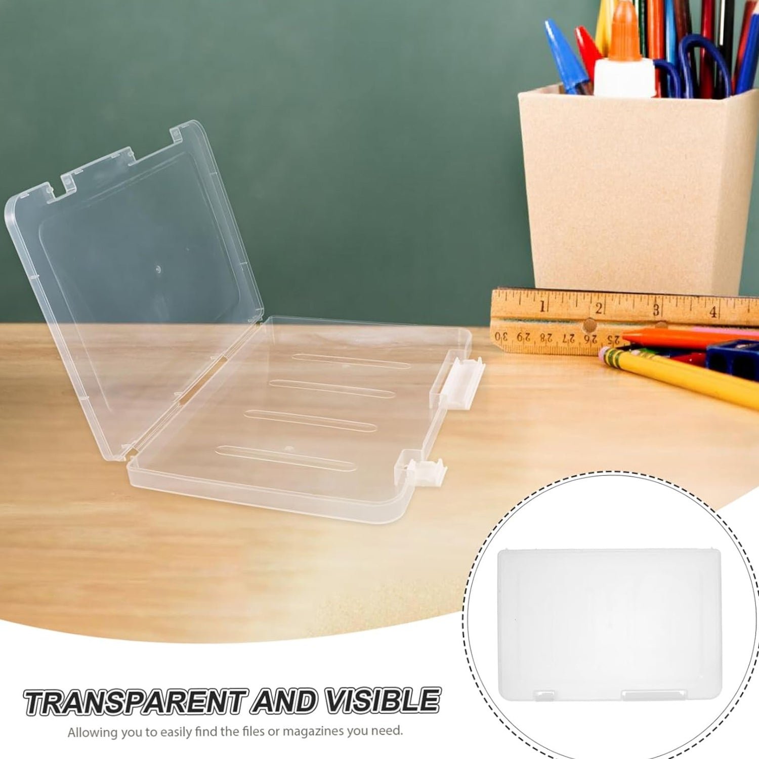 Document Holder File Organizer Box Storage Boxes Lids (1 Pc / 24×17 Cm)