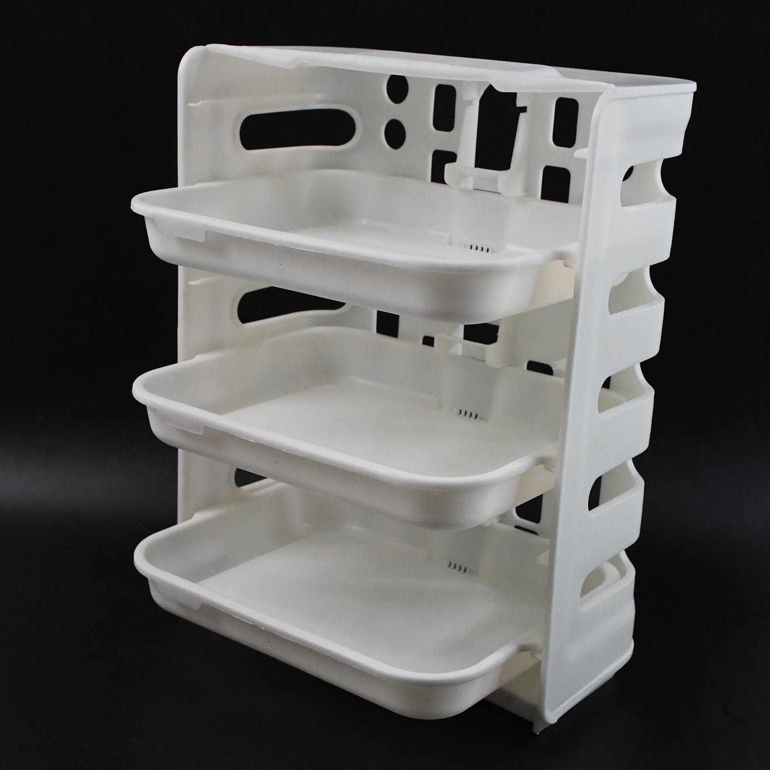 Plastic 3 Layer Wall-Mounted Food Organizer Rack (1 Set)