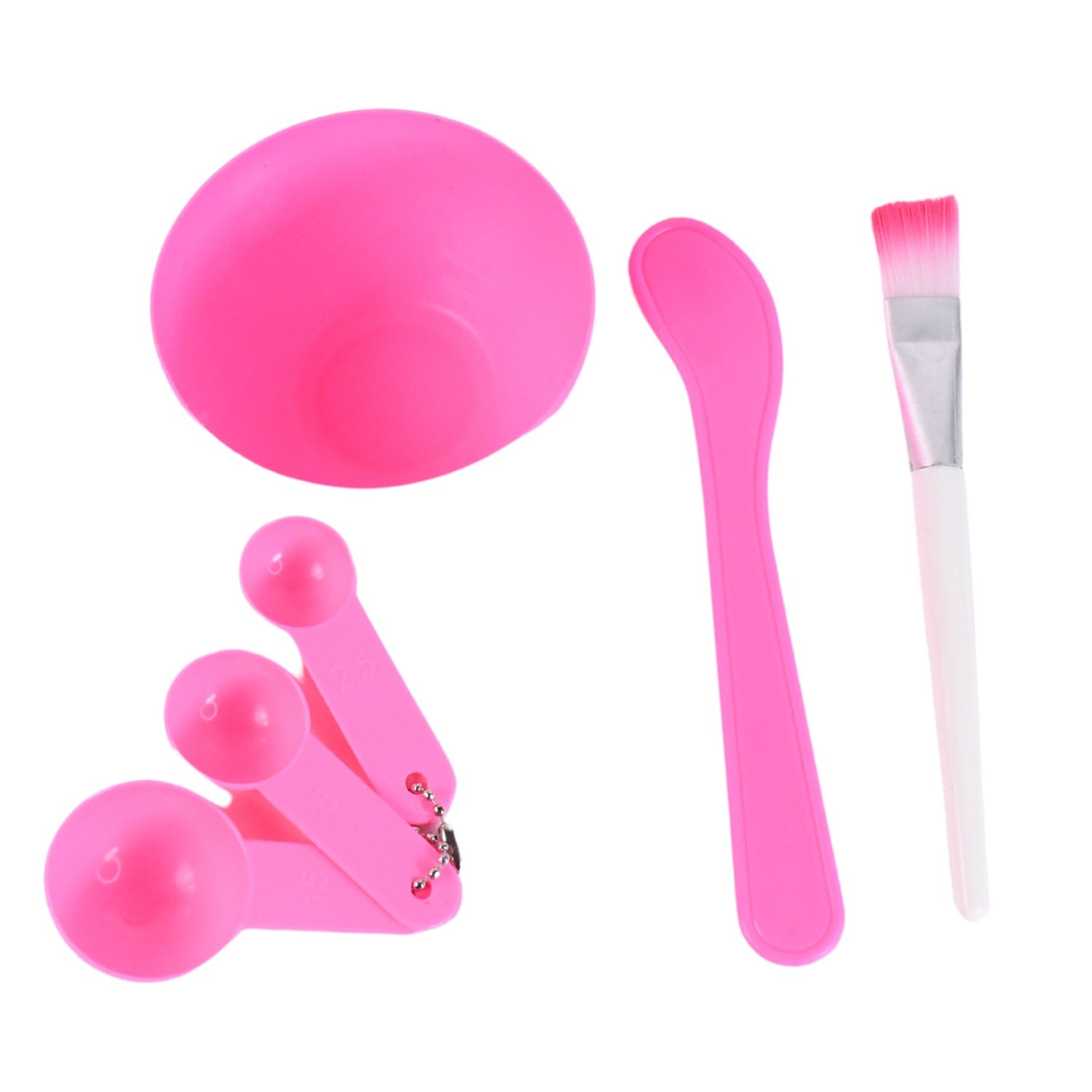 4 In 1 Facial DIY Skin Care Mask Mixing Bowl Stick Brush Gauge Spoon (6 Pcs Set)