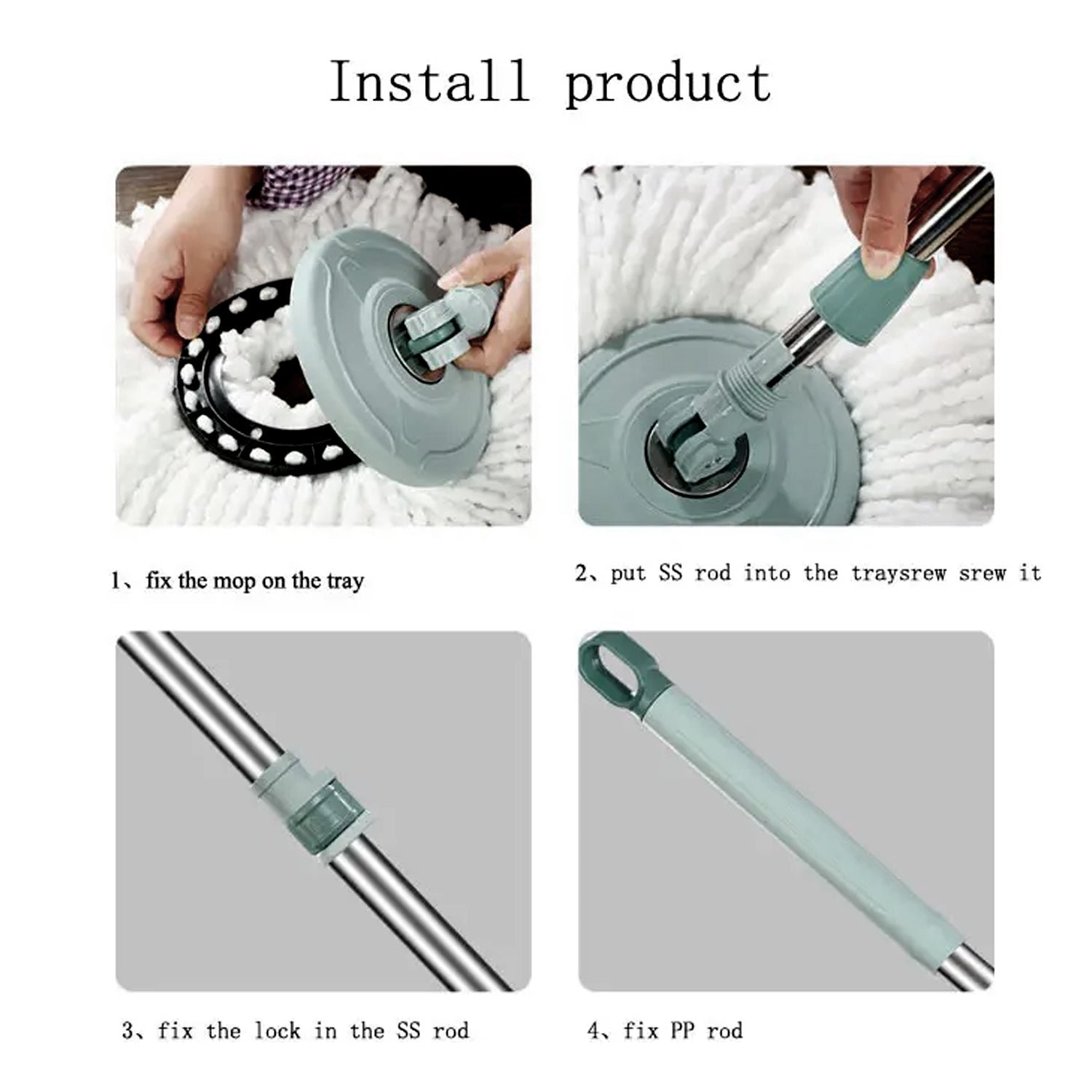 Quick Spin Cleaning Mop with Bucket