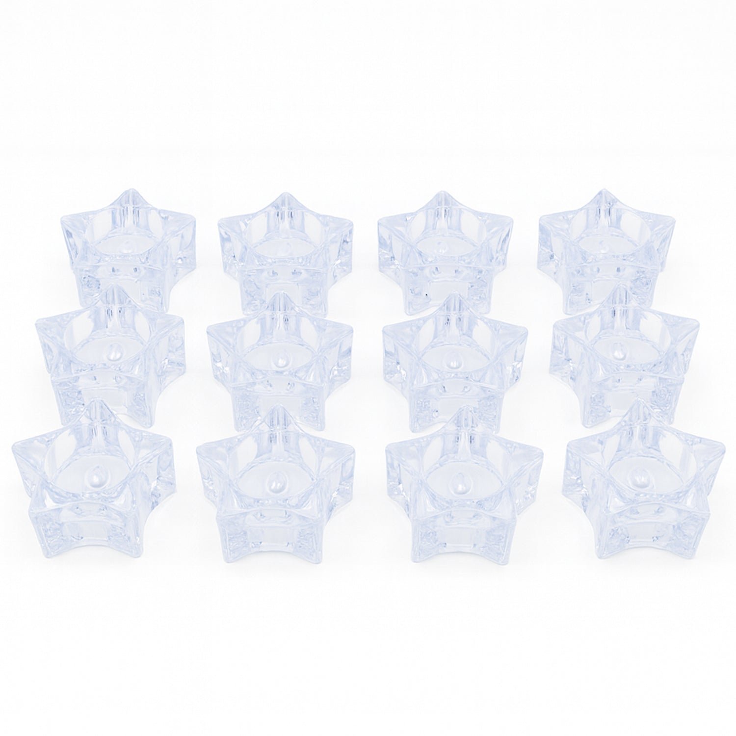 Set of 12 LED Crystal-Effect Flameless Smokeless Candles