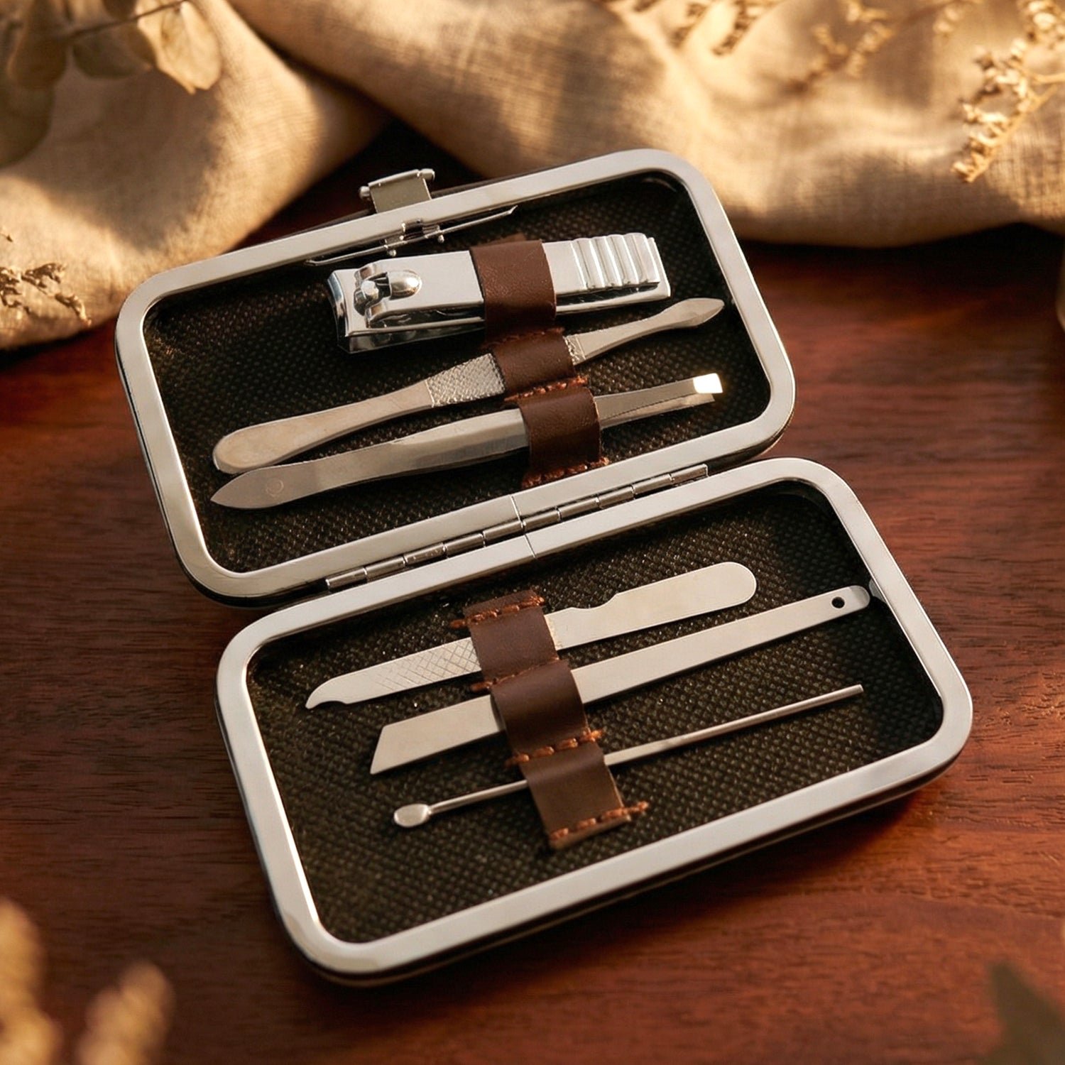 6 in 1 Premium Nail Care Manicure Pedicure Grooming Kit (1 Set)