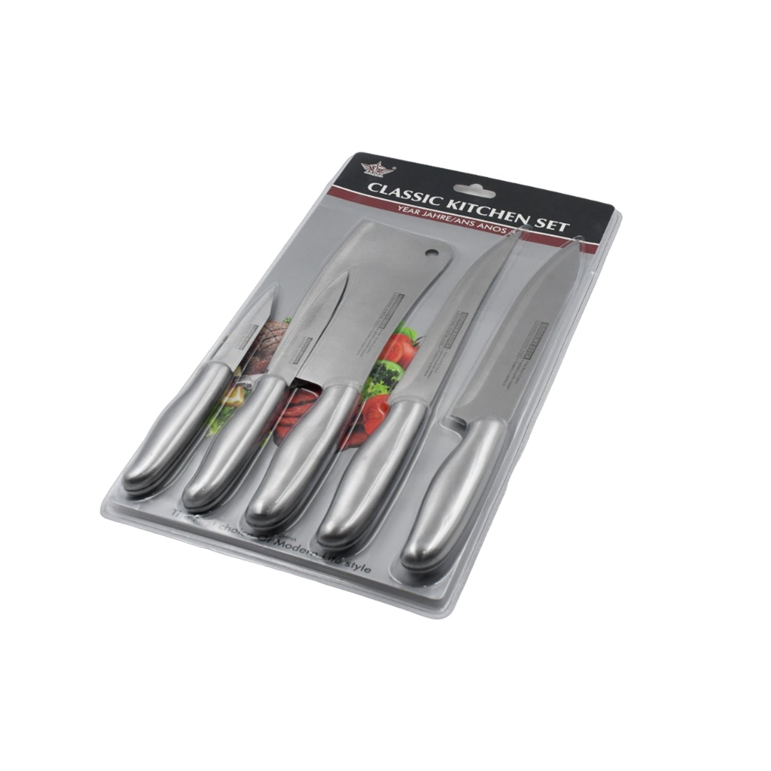 Big Size Professional Sharp Durable Quality Pack of 5 Kitchen Knives Set (5 Pc Set)