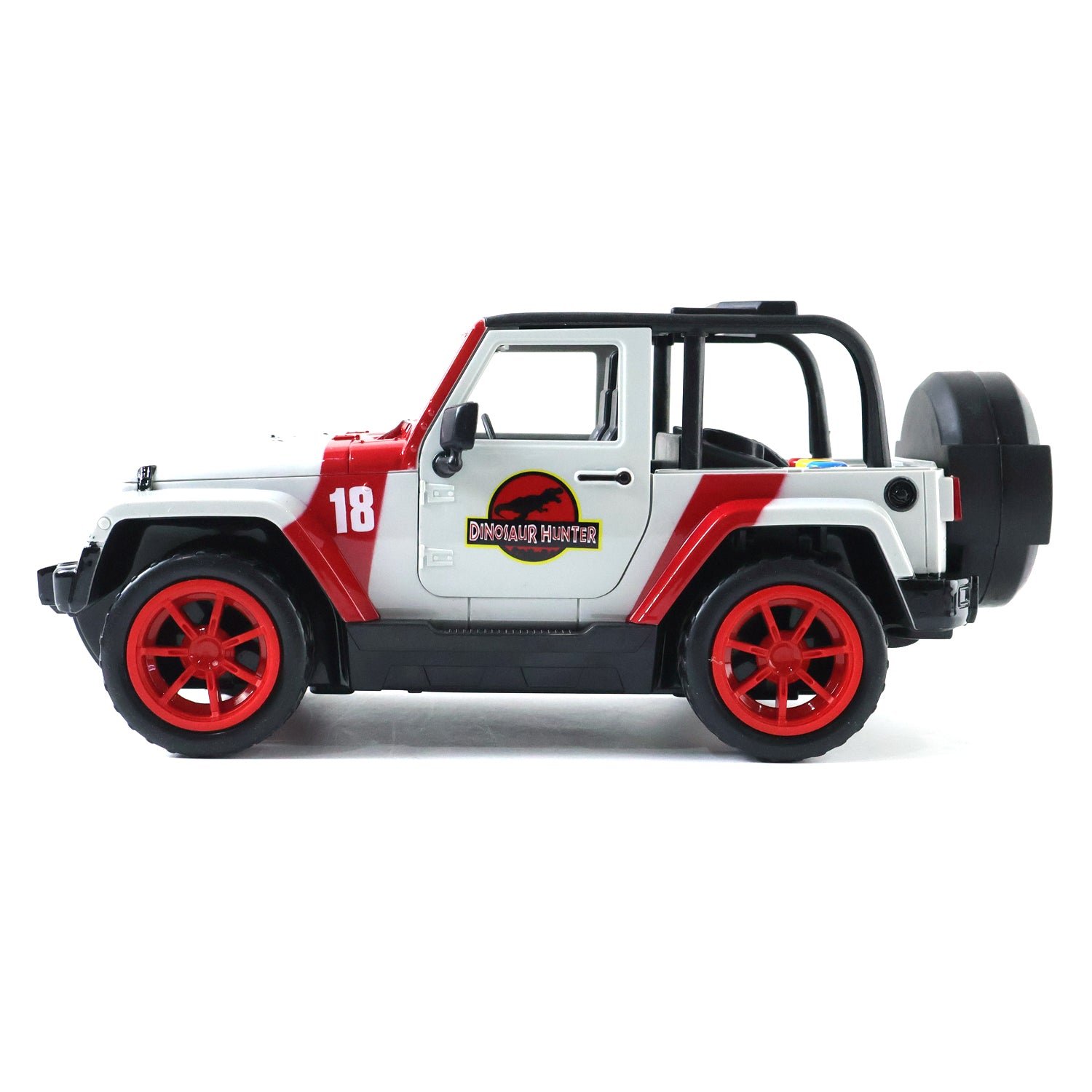 Kids Dinosaur Hunter Off-Road Friction Powered Toy Jeep Car (1 Pc)