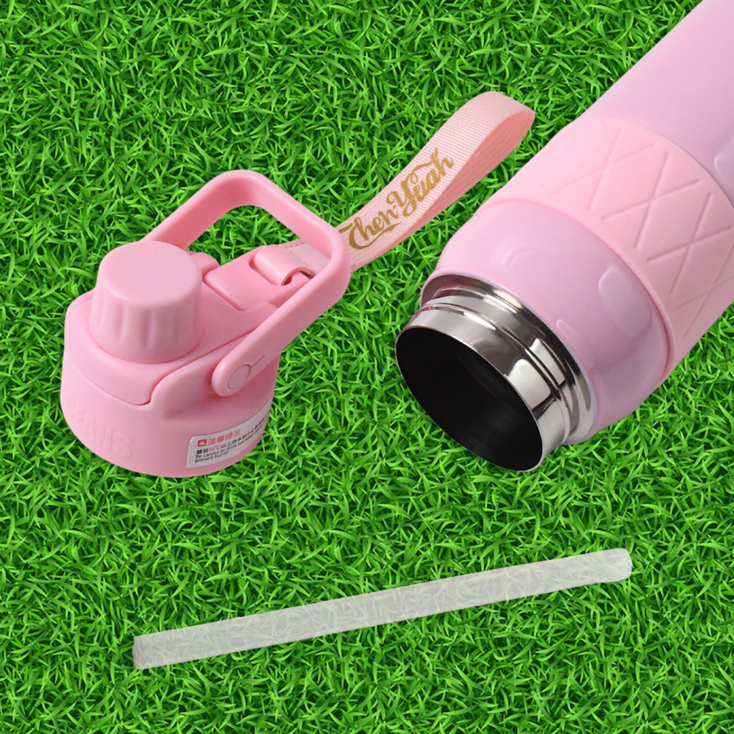 Stainless Steel Vacuum Insulated Water Bottle WIth Straw (550ml)