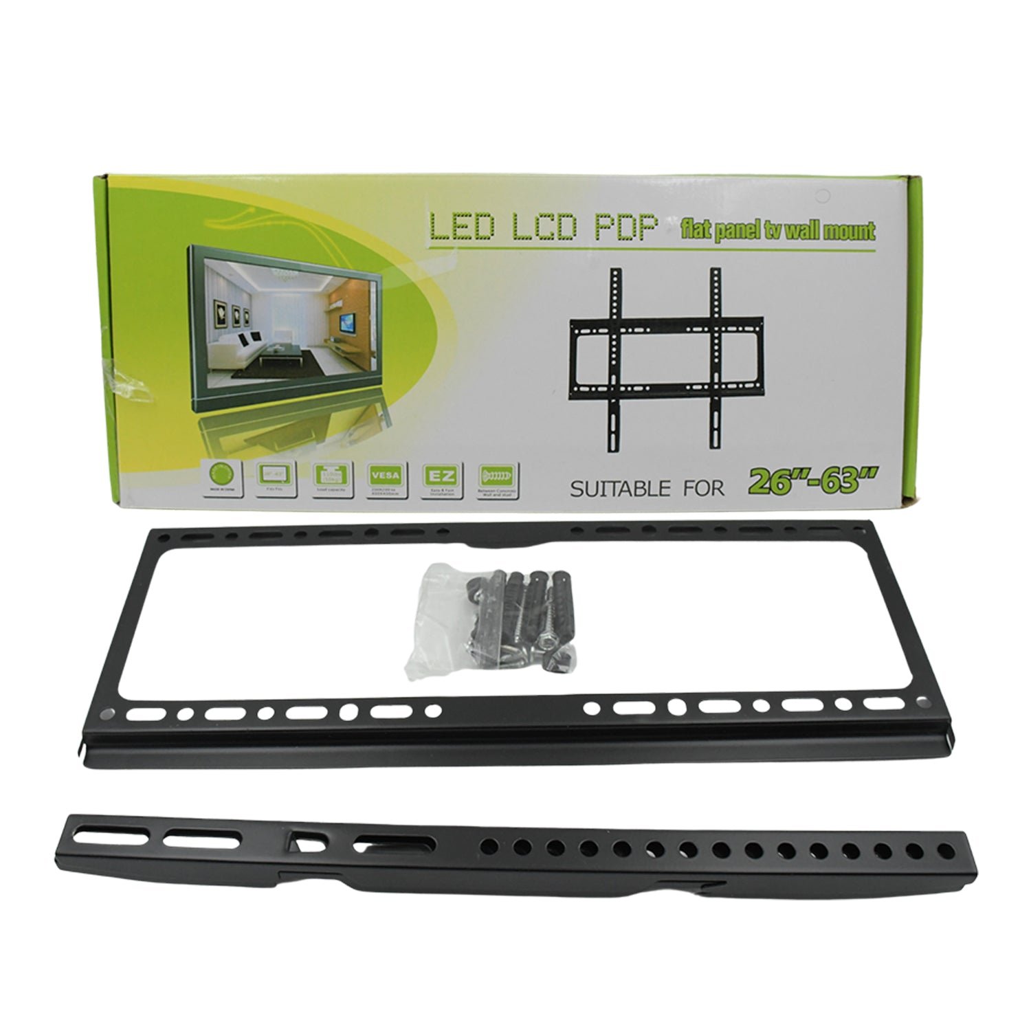 Heavy-Duty TV Wall Bracket for 26–63 Inch LED/LCD TVs (46×20 cm)