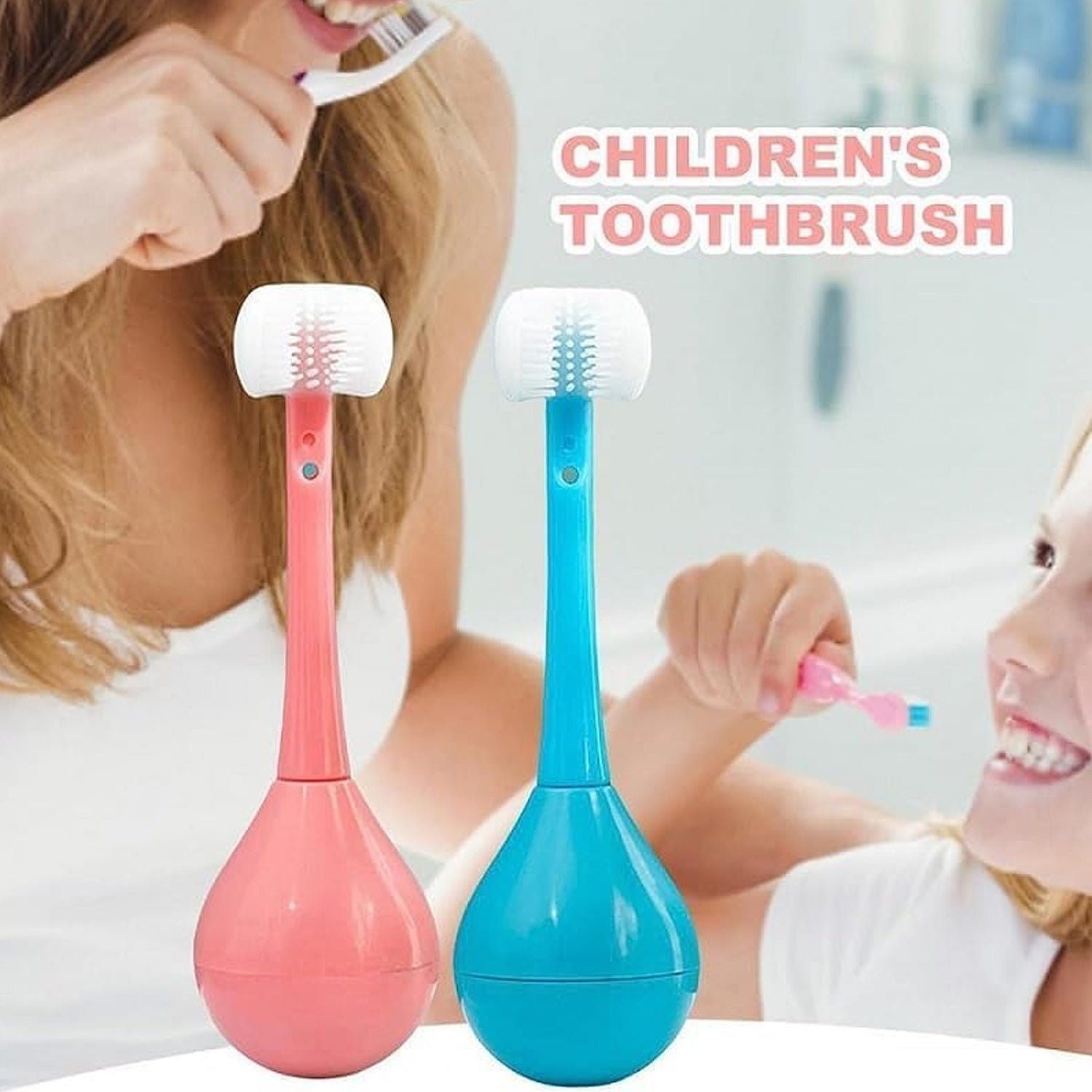 Soft Bristle 3-Sided Training Toothbrush – Inverted Silicone Head (Age 2-12, 1 Pc)