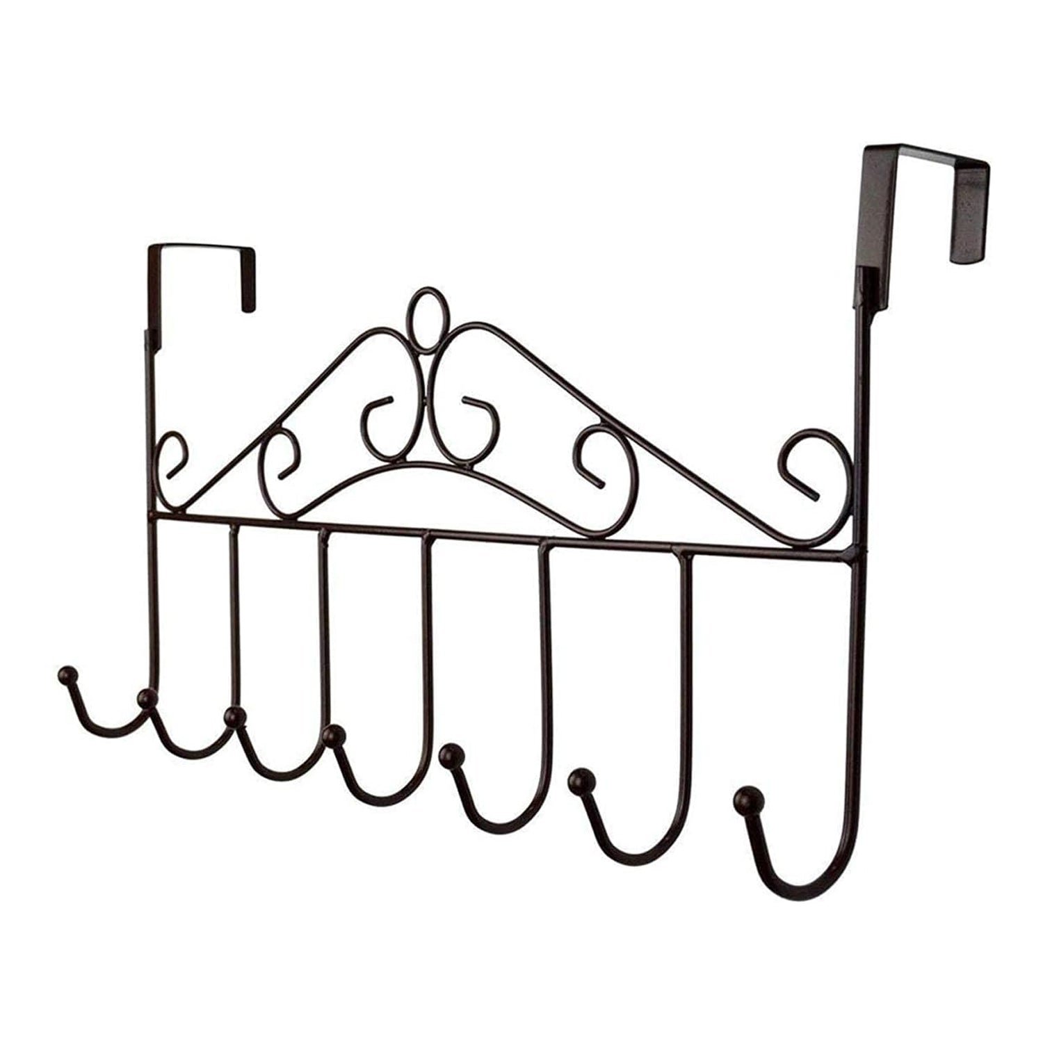 Over The Door Hanger Rack 7 Hooks Decorative Ognazier Hook (1 Pc)