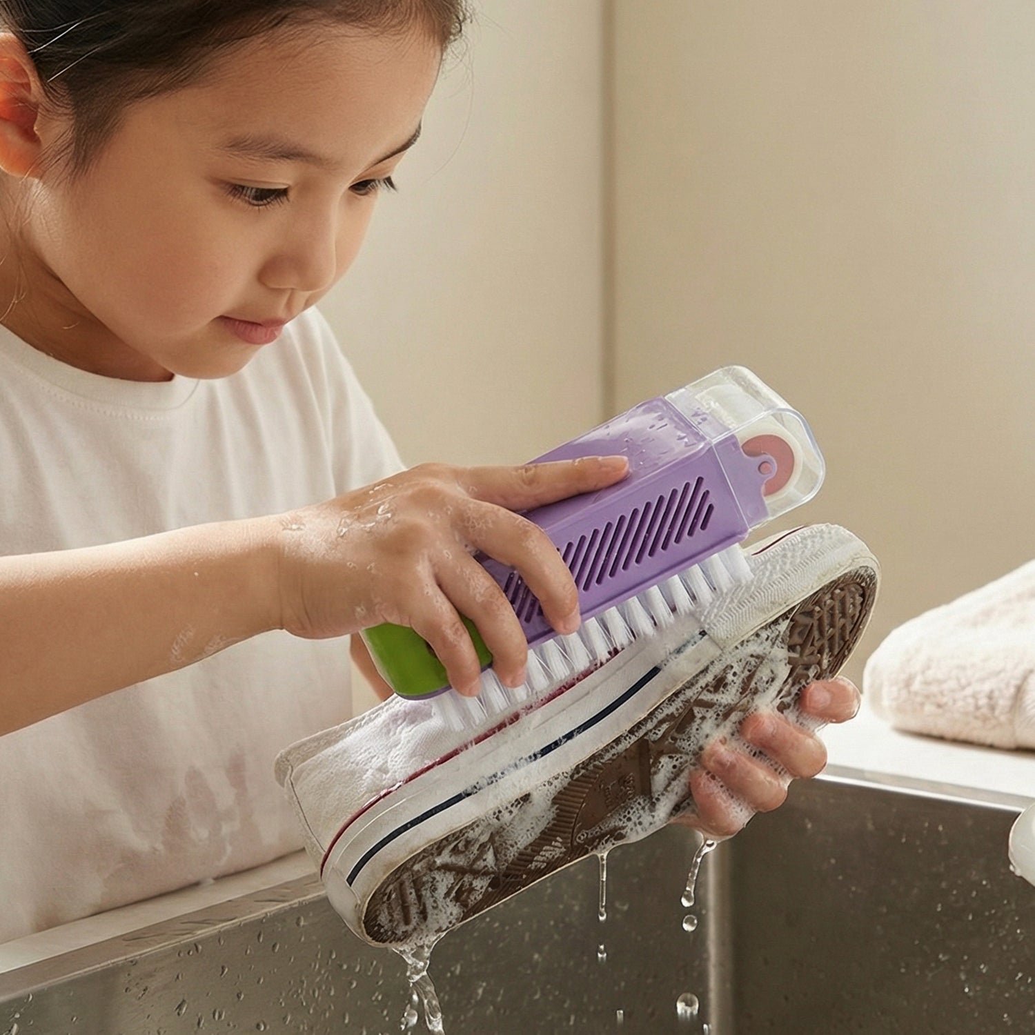 Multi Functional Big Cleaning Brush with Roller and Scrubber (1 Pc)