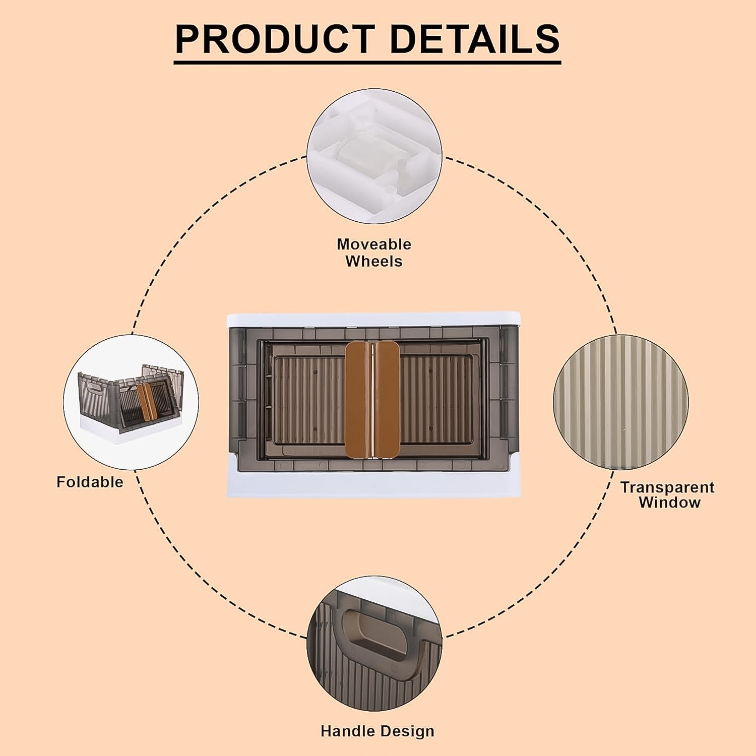 Plastic Folding Wardrobe Storage Organizer (1 Layer / 1 Pc)