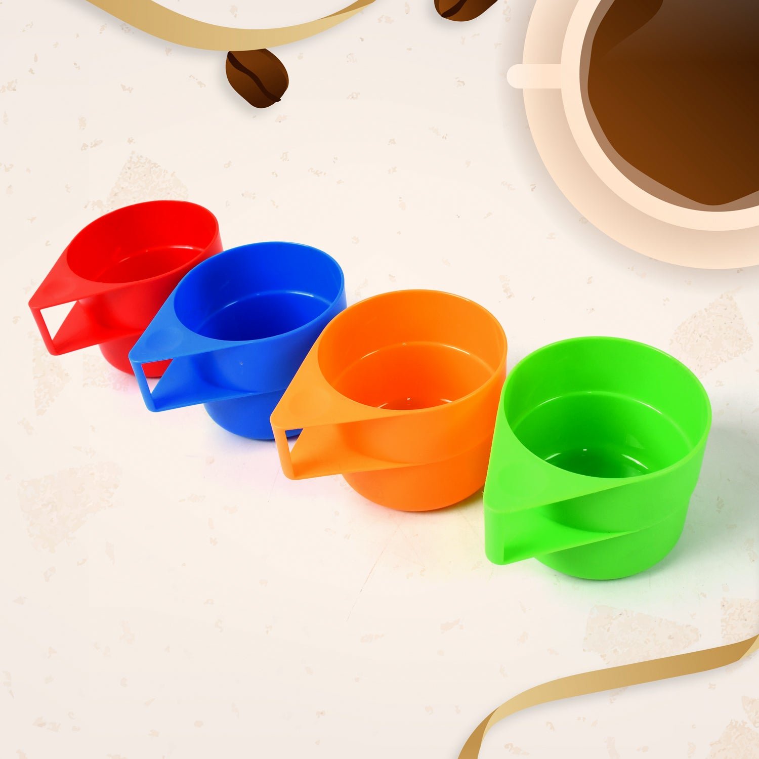 Rainbow Picnic Plastic Pitcher / Jug / Kettle Glass / Cup Set Water (9 Pcs Set)