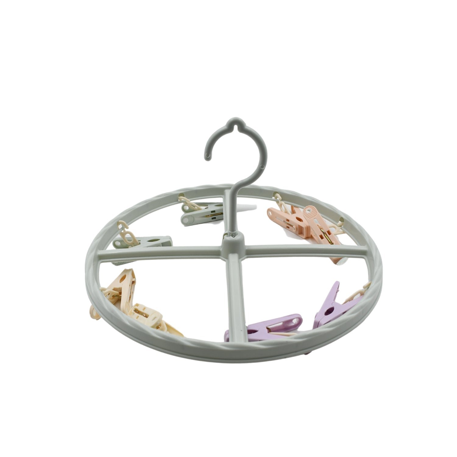 Drying Rack with 8 Clothespin Clips Sock & Underwear Hanger