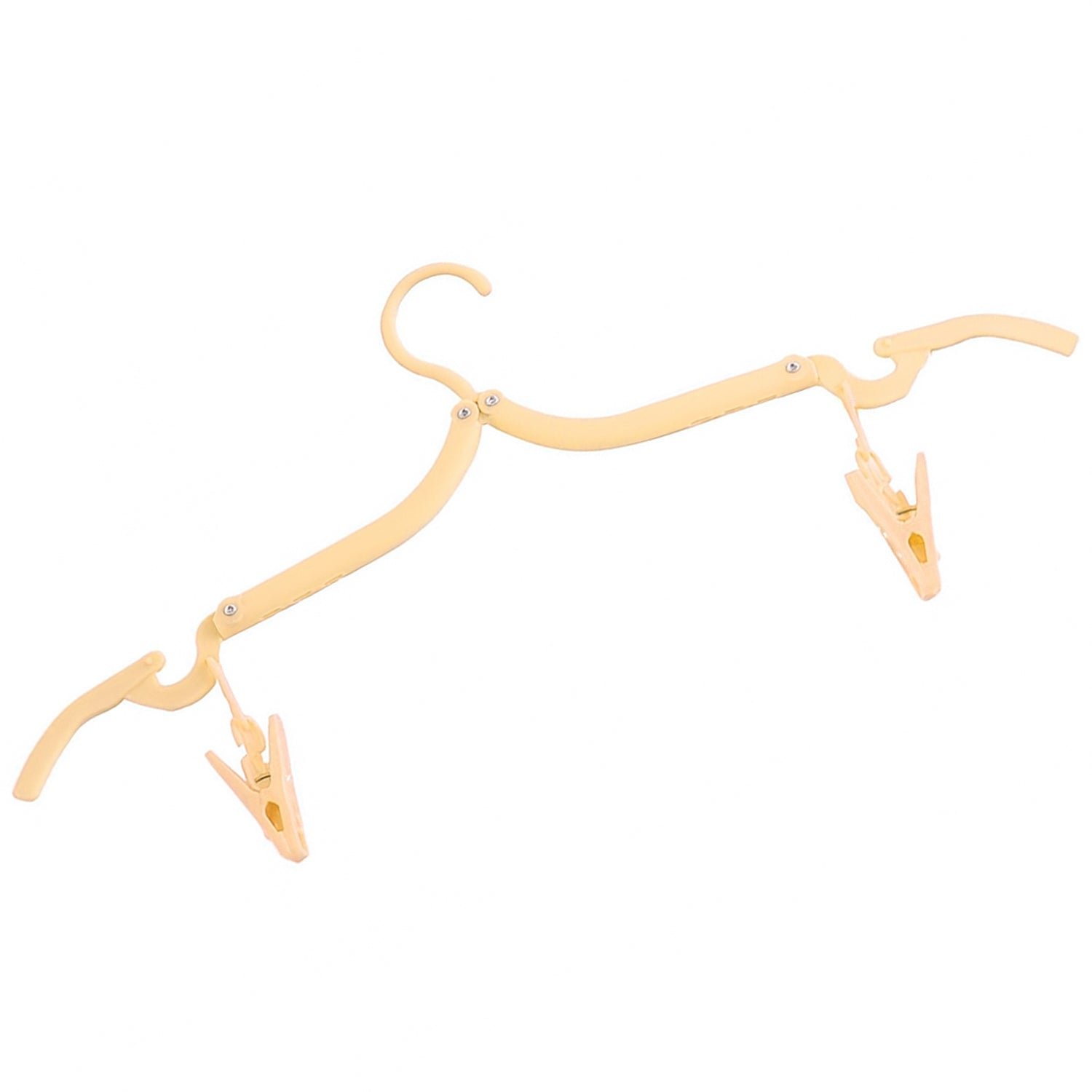 Folding Hanger with Clips for Clothes, Adjustable Hanger (1 Pc)