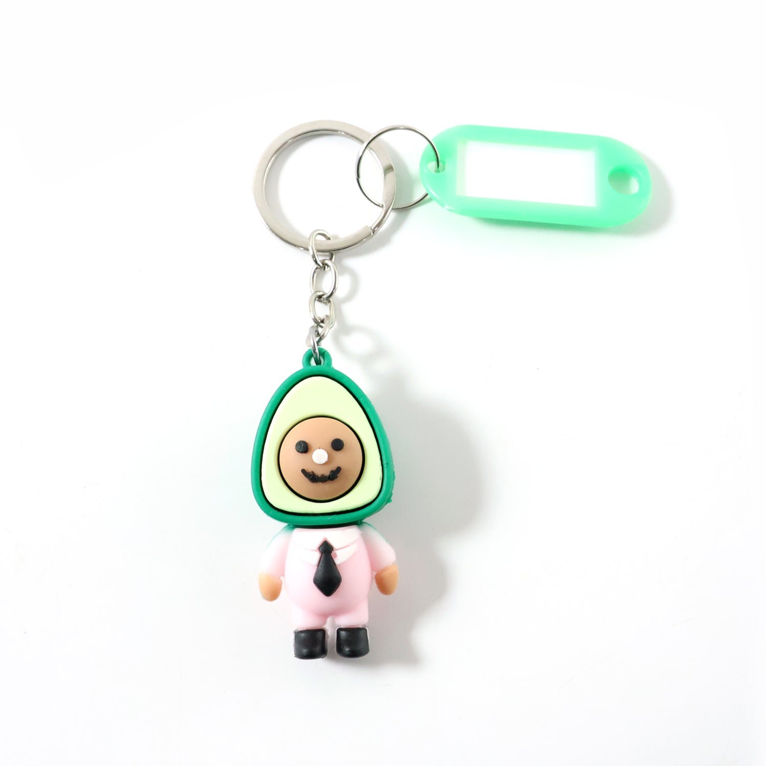 Cute Cartoon Avocado Character Keychain (1 Pc)