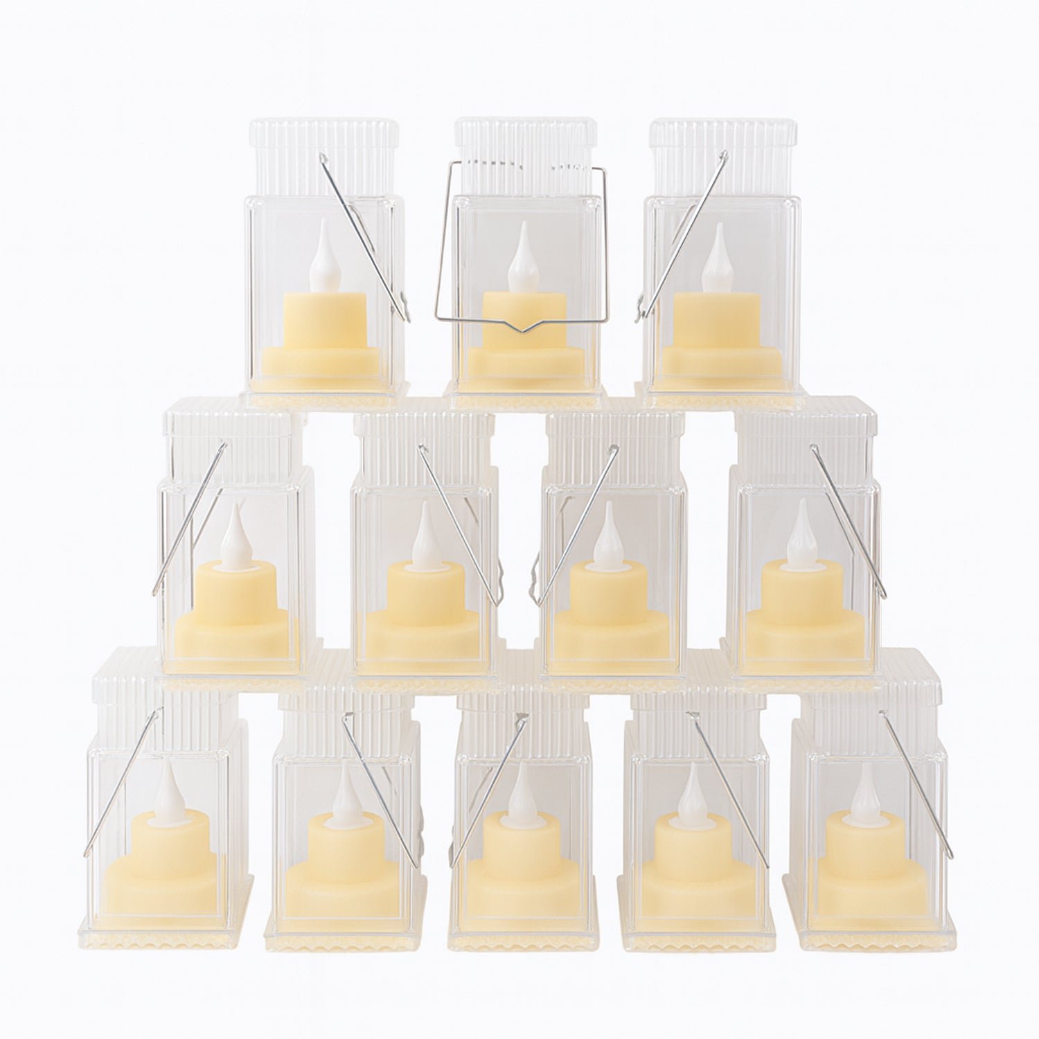 Set of 12 LED Storm Lantern Decorative Lights