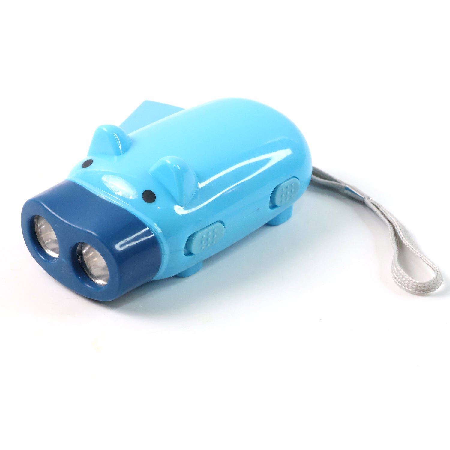 2-LED Hand Press Torch – Battery-Free Hand Crank Flashlight