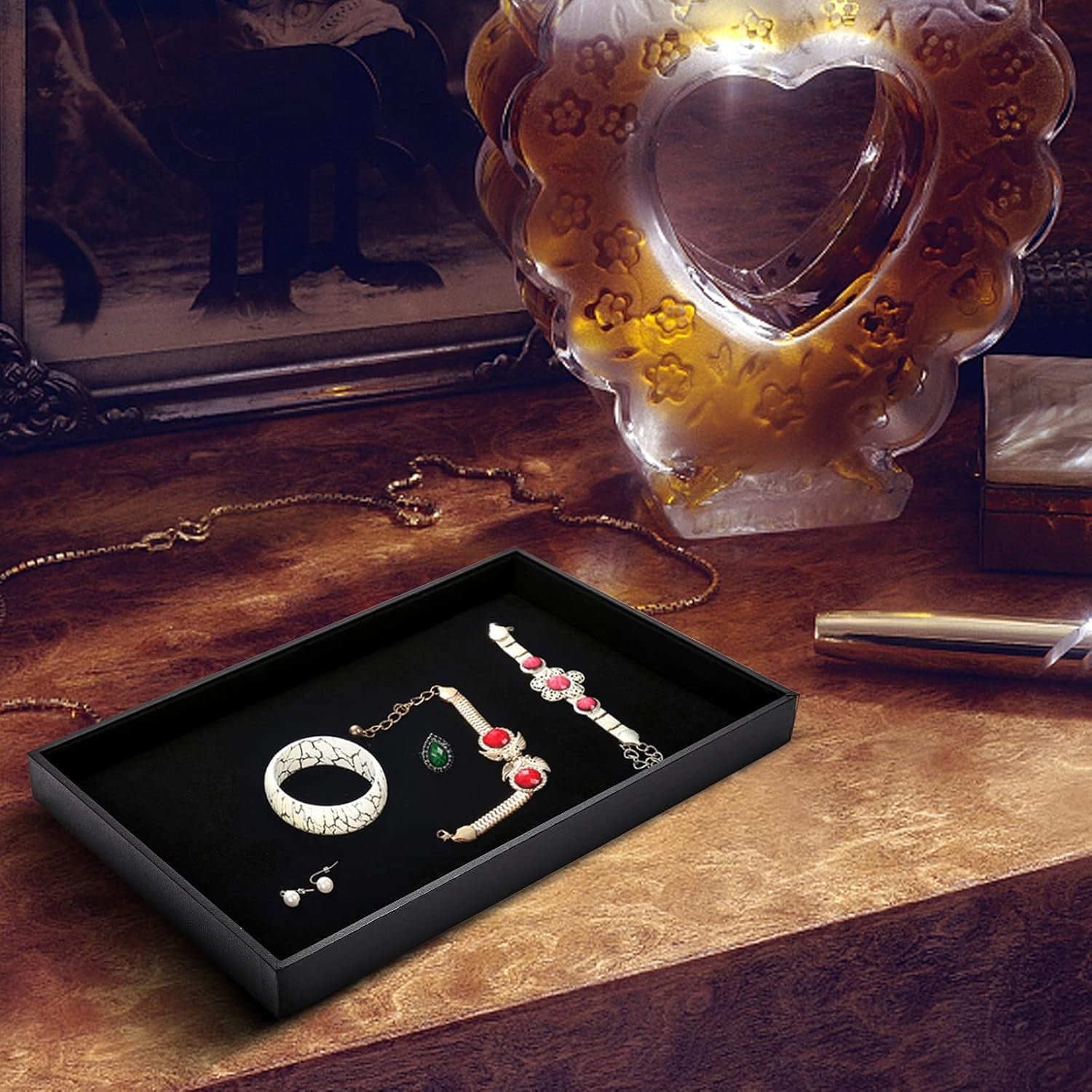 Portable Wide Application Convenient Jewellery Holder Case (1 Pc  / 22x15 Cm)