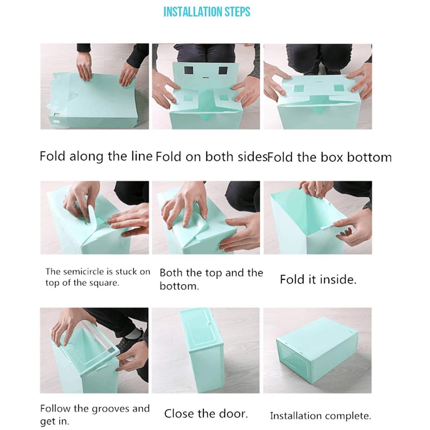 3 Layer Transparent Shoes Storage Box Plastic Stackable Shoe (1 Set / 3 Layer)