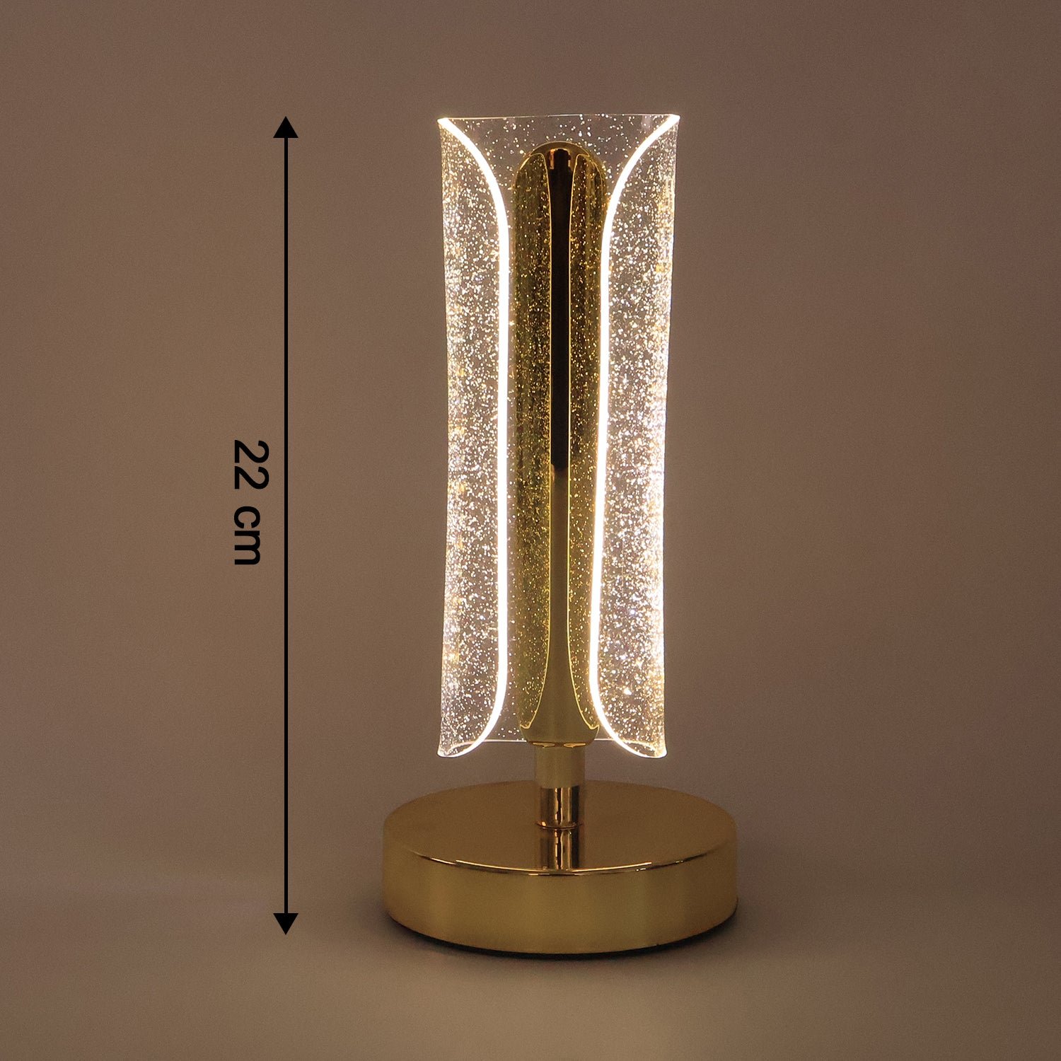 Luxury Tall Cylindrical Crystal Table Lamp (1 Pc)