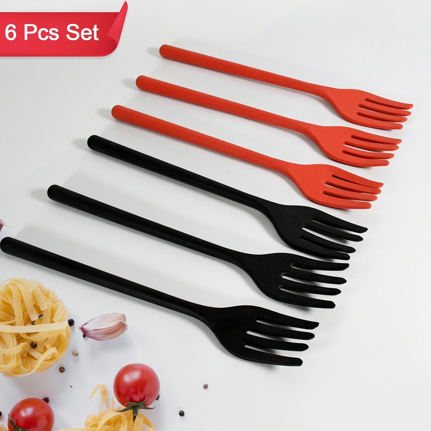 Silicone Flexible Forks, Silicone Cooking Fork (6 Pcs)