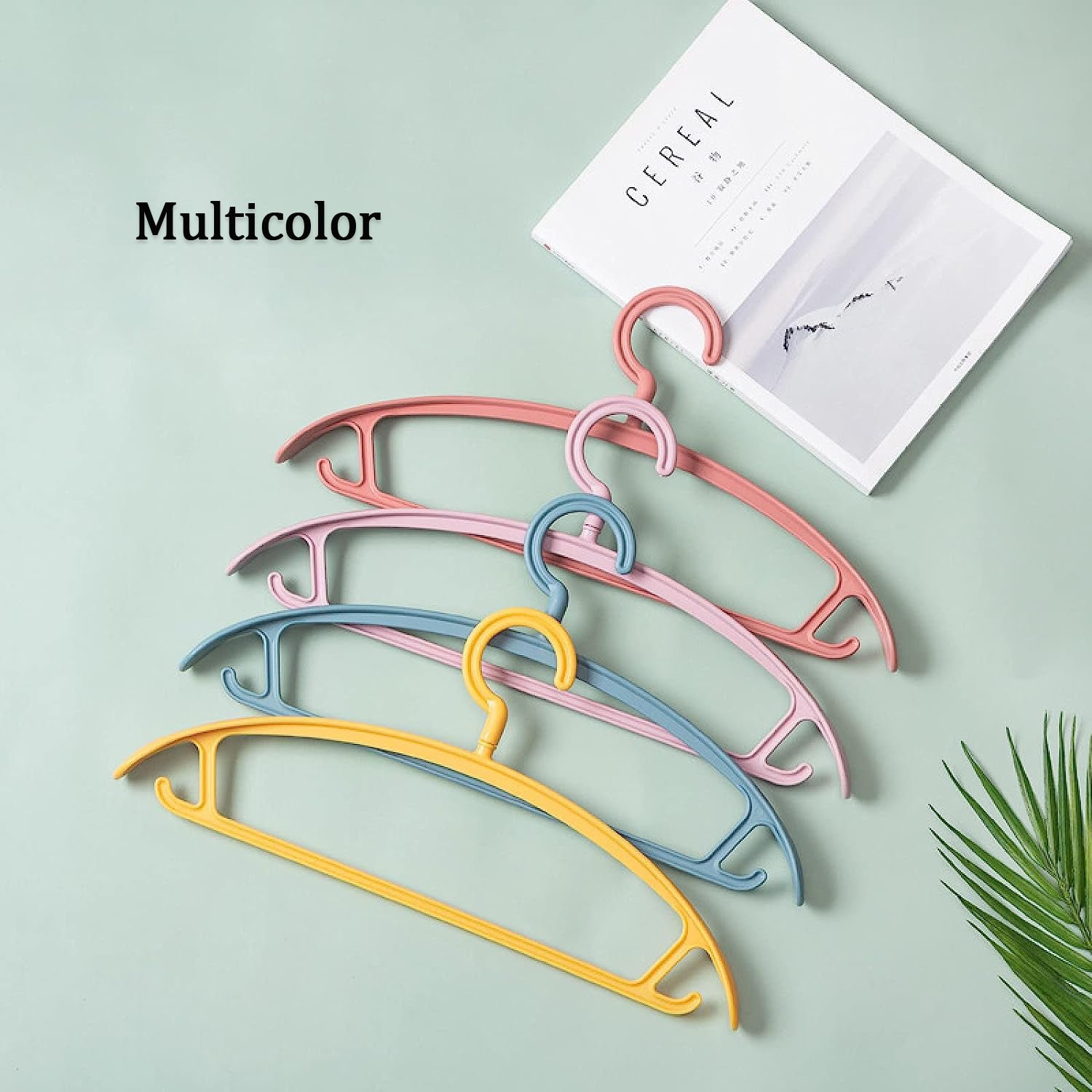 Plastic Clothes Hangers, Slim & Durable Space-Saving Hangers (10 Pack)