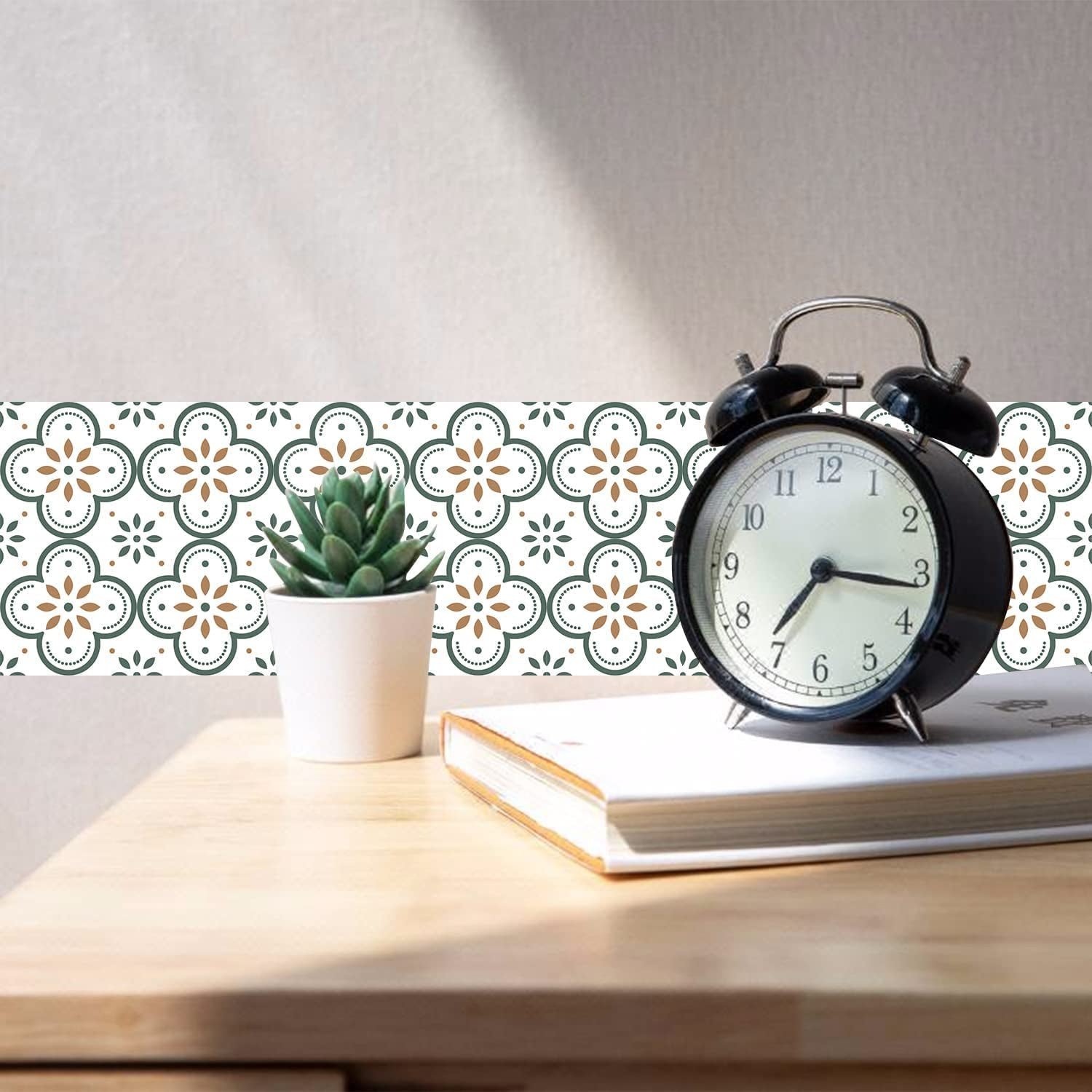 Peel & Stick 8×8 Inch Floor Tiles for Kitchen & Bathroom (10 Pc Set)