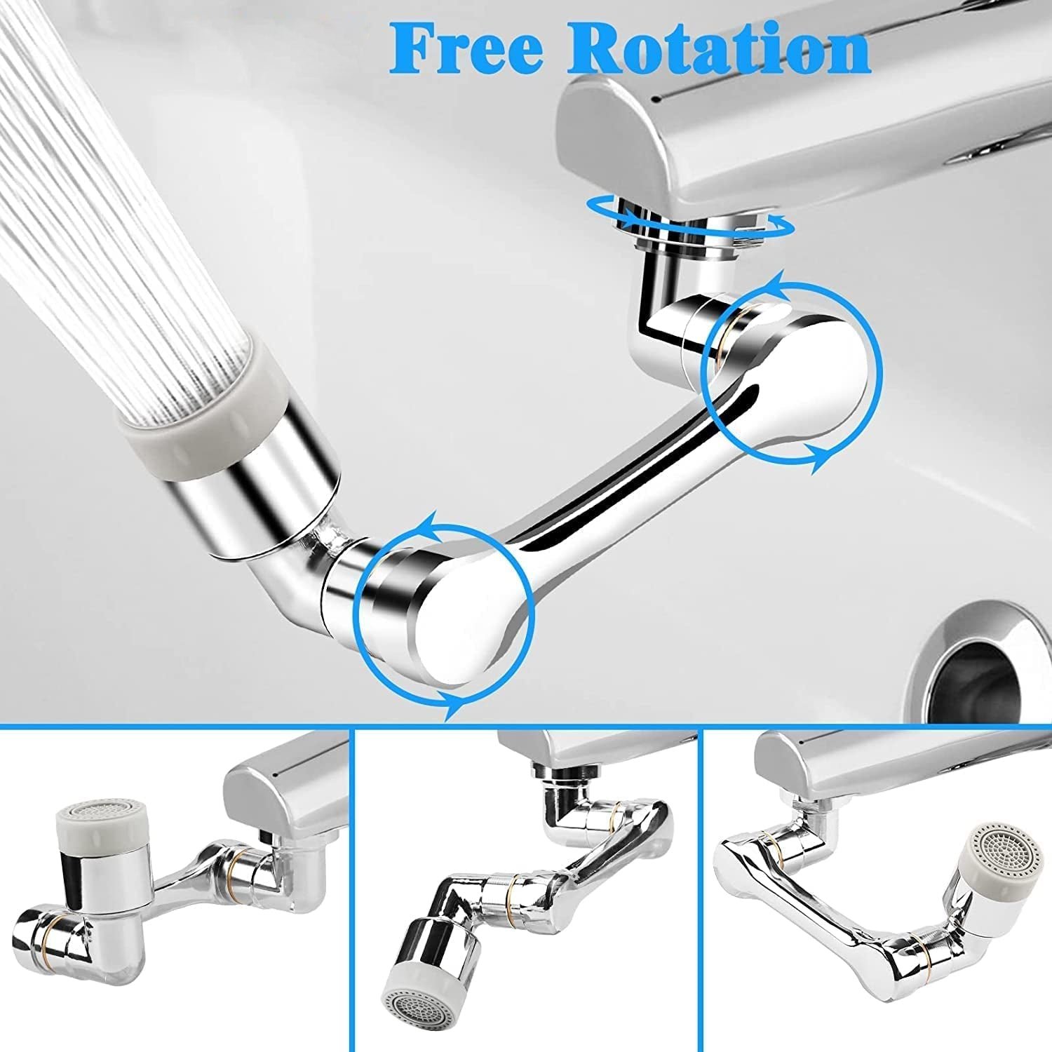 Flexible Faucet Splash Head Extender Aerator, Universal Splash Filter (1 Set)