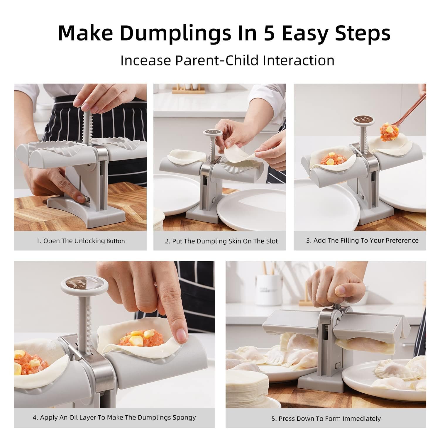 Double Head Dumpling Maker Mold – Easy Press Tool for Making Dumplings