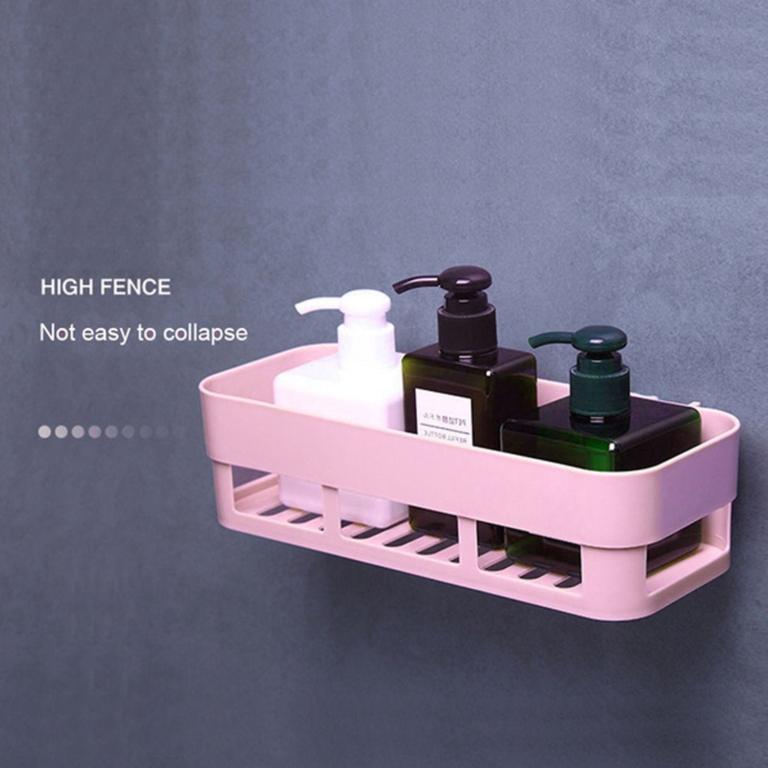 ABS Plastic Shower Corner Caddy Shelf with Wall-Mounted Suction Cup