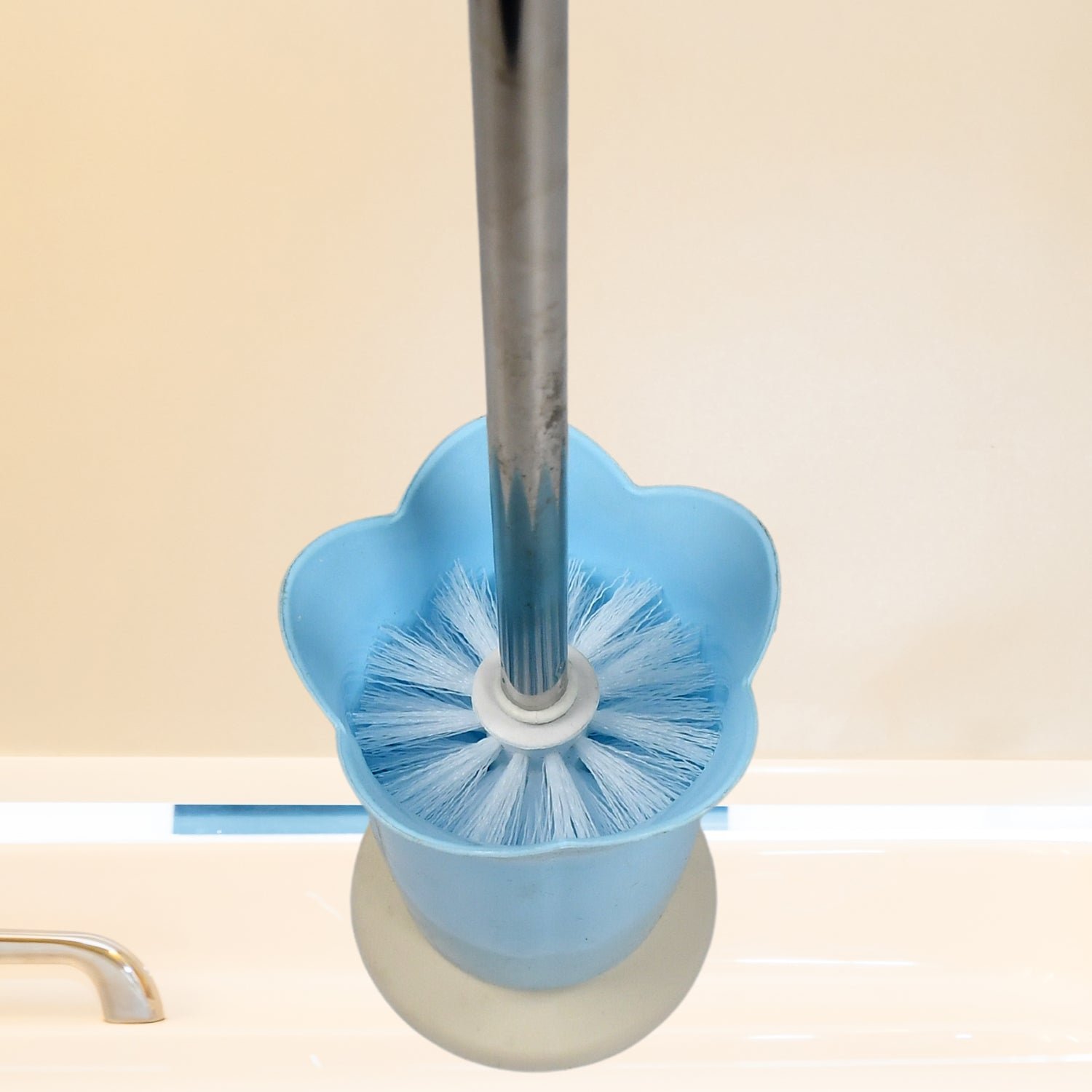 Toilet Plastic Brush with Holder Stand Western and Indian Toilet Bathroom Cleaning