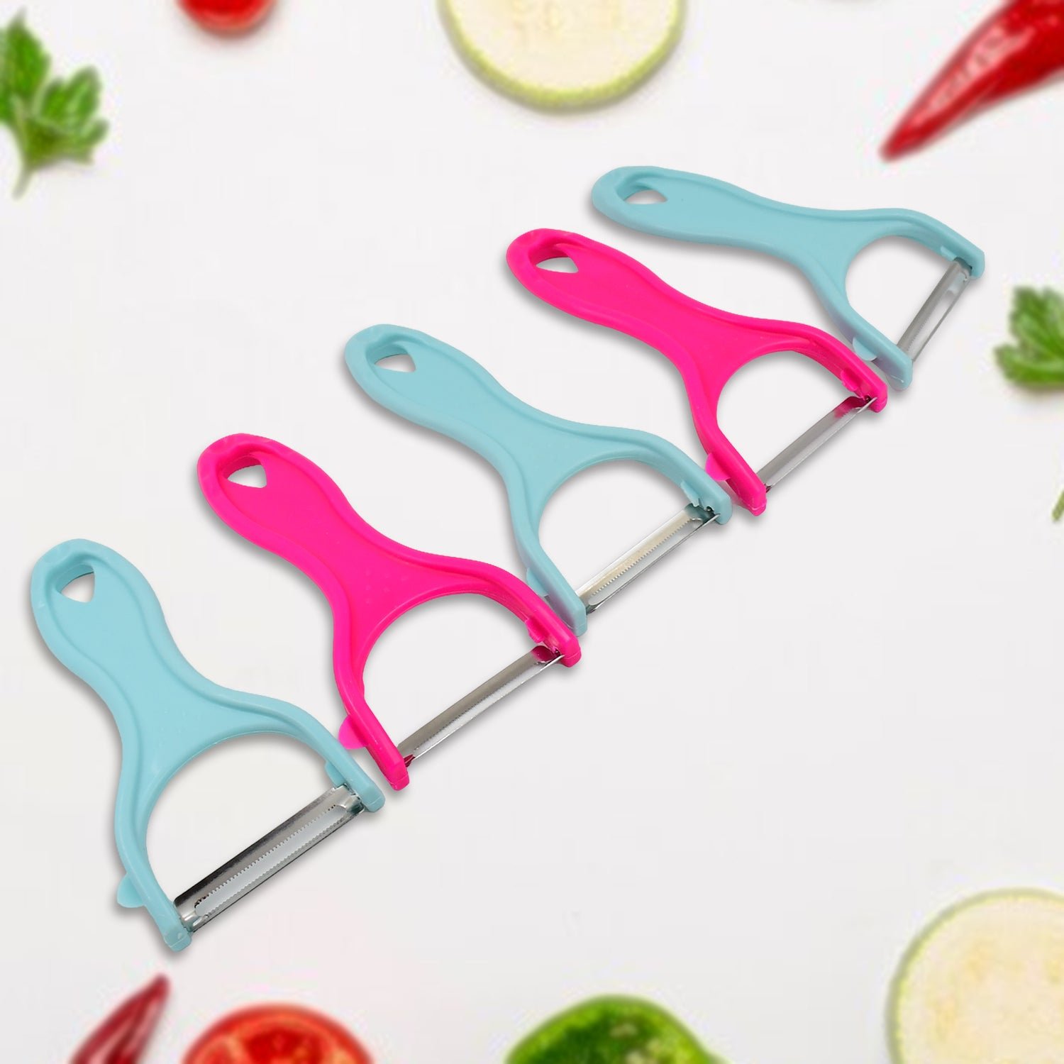Stainless Steel Kitchen Scissors & Multipurpose Peeler (2 Pc Set, Mix Design)