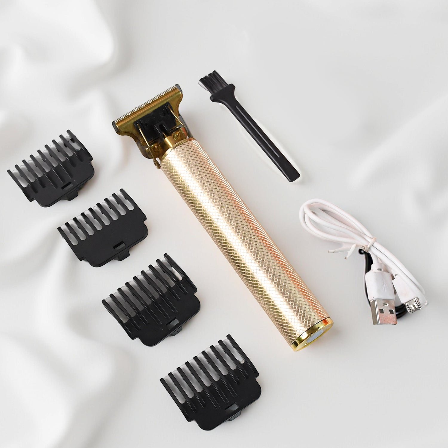 Men’s Hair Trimmer & Beard Clipper with 4 Adjustable Blades & Cleaning Brush
