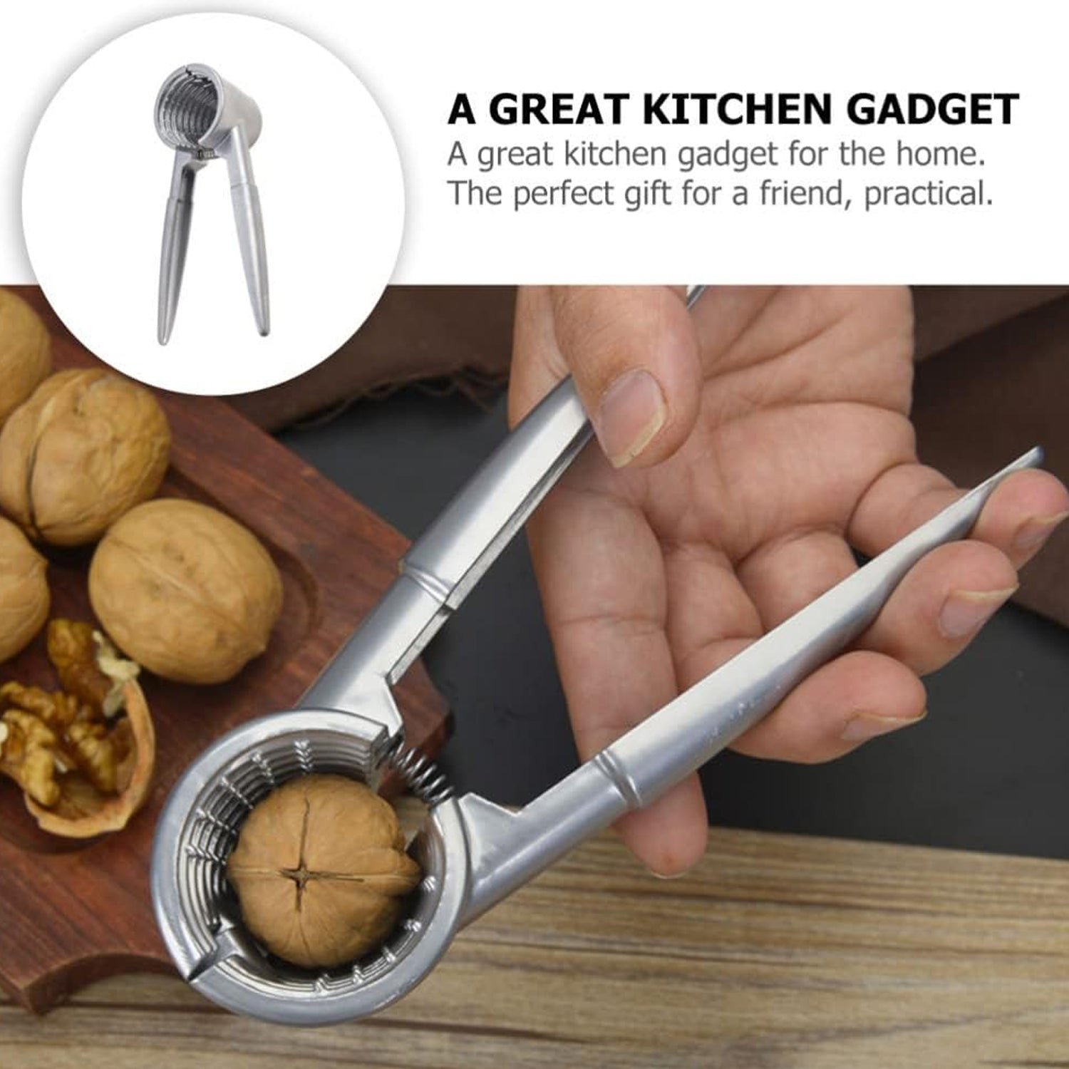 Luxury Stainless Walnut Cracker – Portable Nut Cutter & Bottle Opener for Nuts
