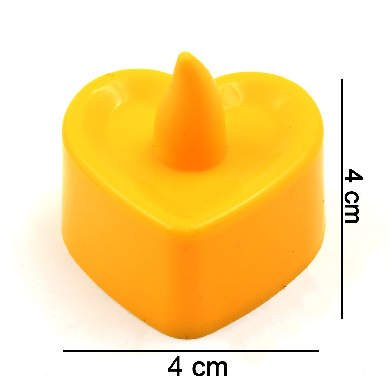 Heart Shape Battery Operated Tea Light LED Candles, Decoration Diwali (24 Pc Set)