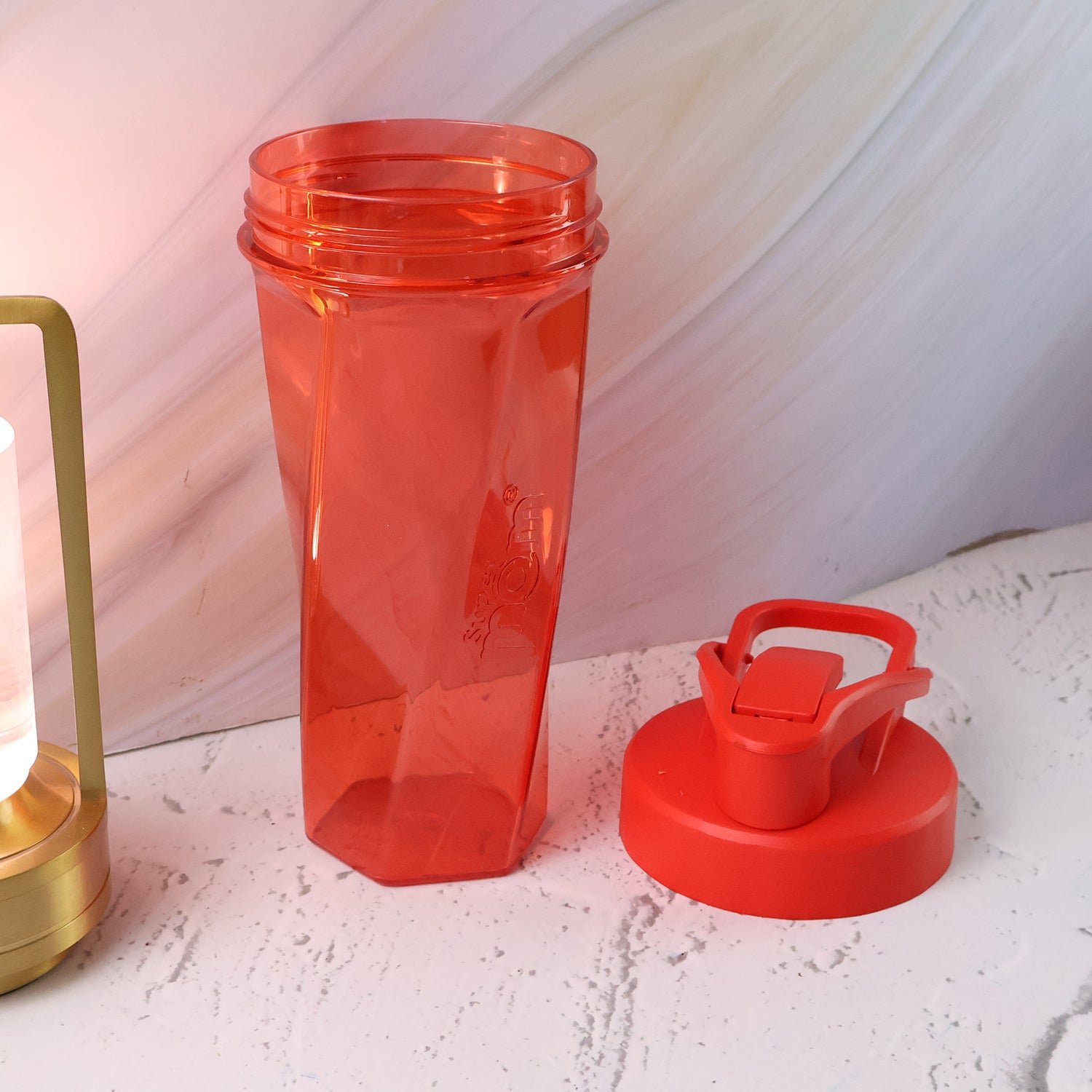 Supermom Manual Stirring Fitness Shaker Bottle with Hand Crank Approx 800 ML (1 Pc)