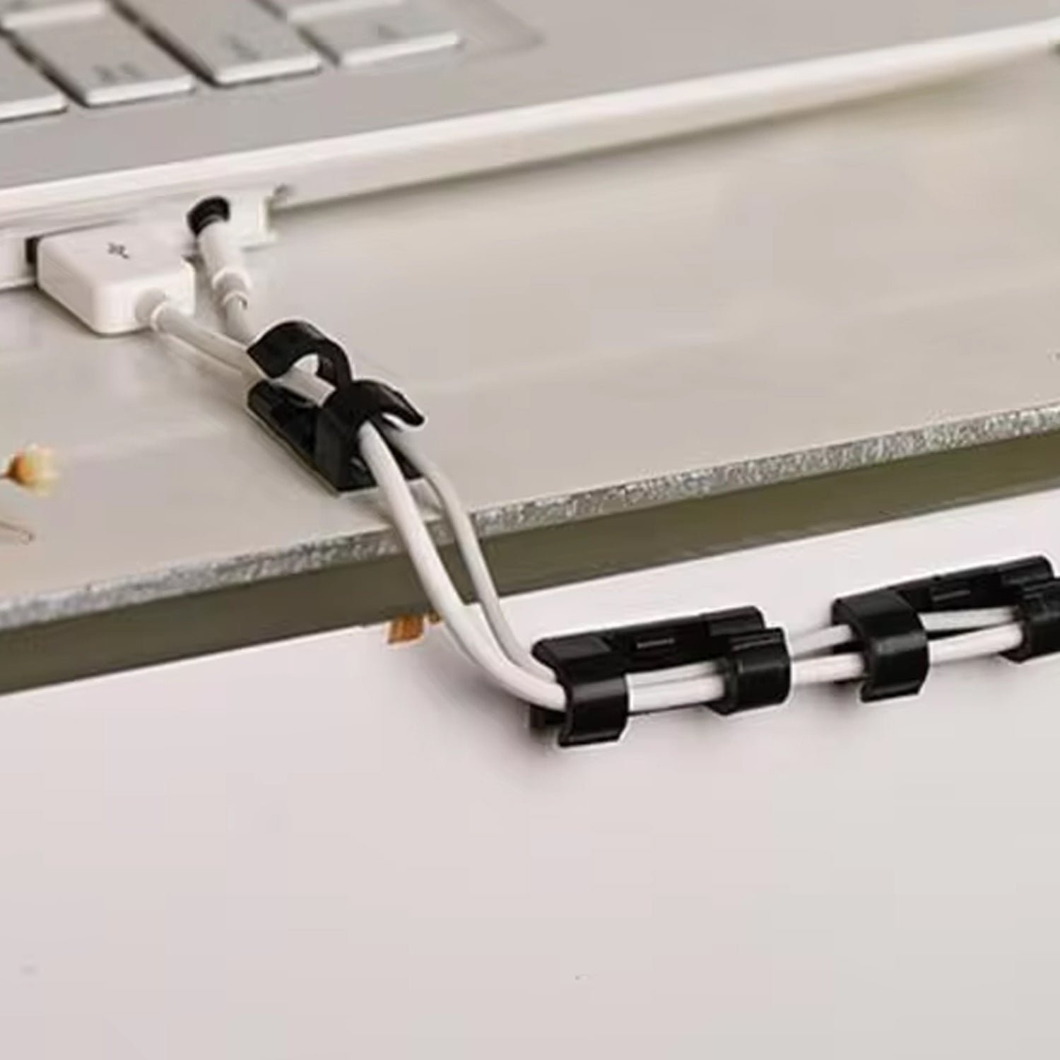 Plastic Wire Cord Cable Clips Organizer Holder (16 Pcs Set)