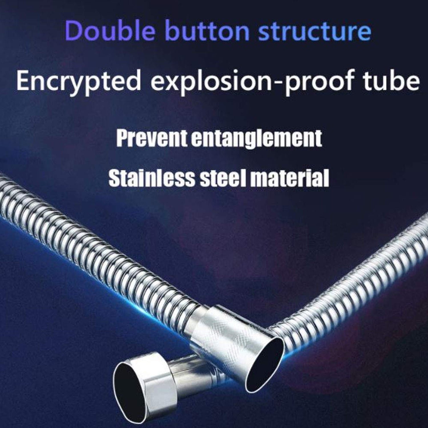 Stainless-Steel Handheld Shower Hose - (1 Pc)