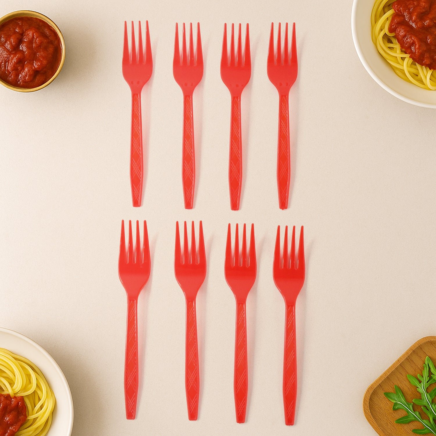 Premium Disposable Plastic Forks (8 Pc)