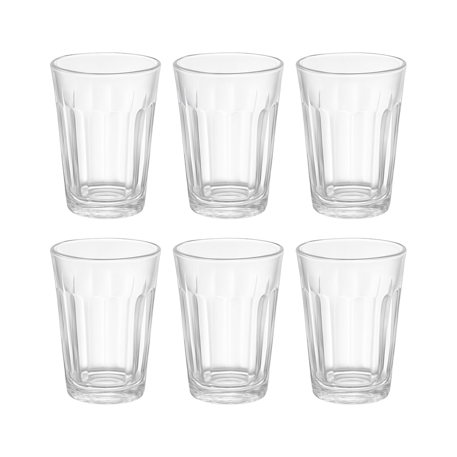 Supermom Plastic Chai Pyali Transparent Tea Glass Set (130ML / 6 Pc)