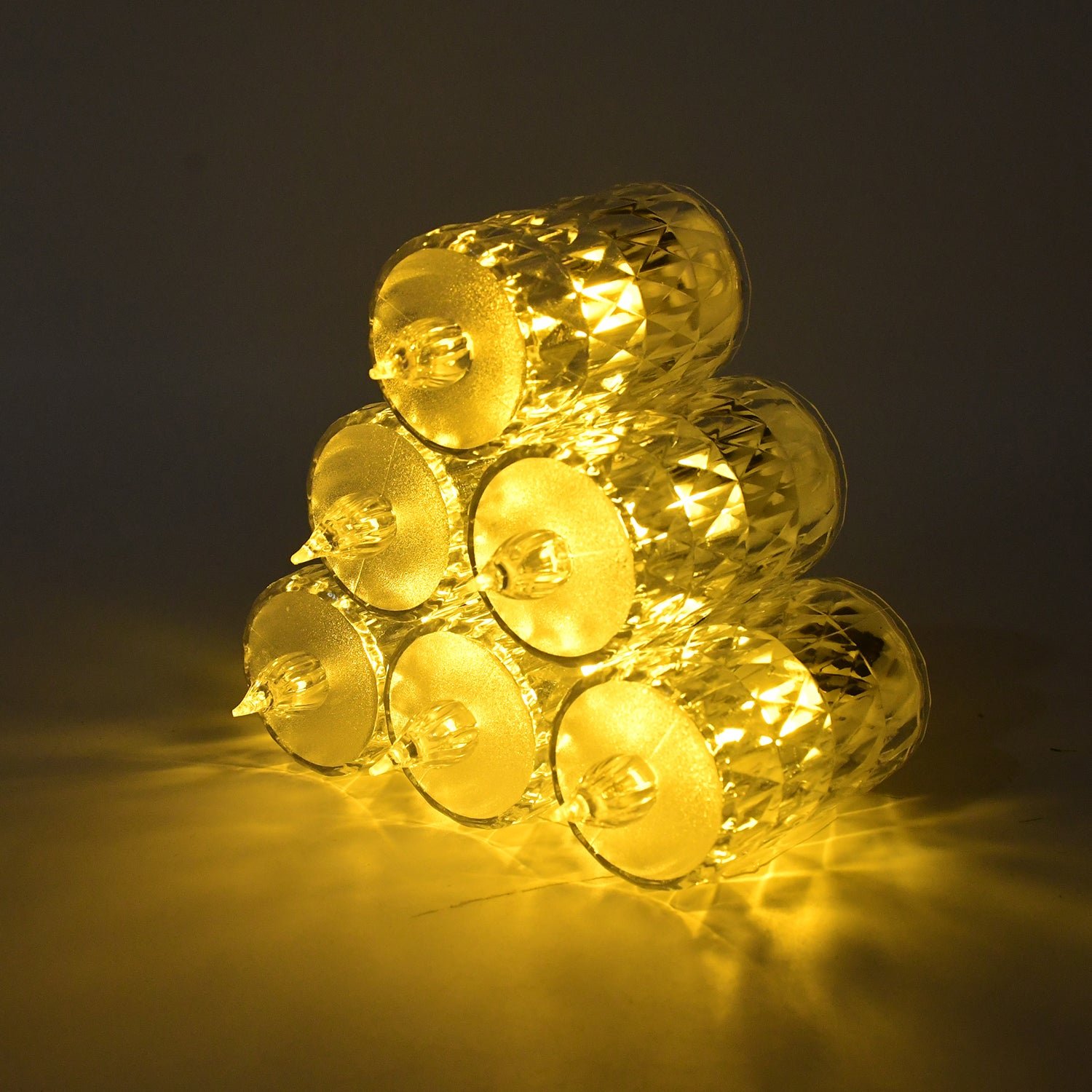 LED Crystal Effect Flameless Candle Light Set (5 Pc)