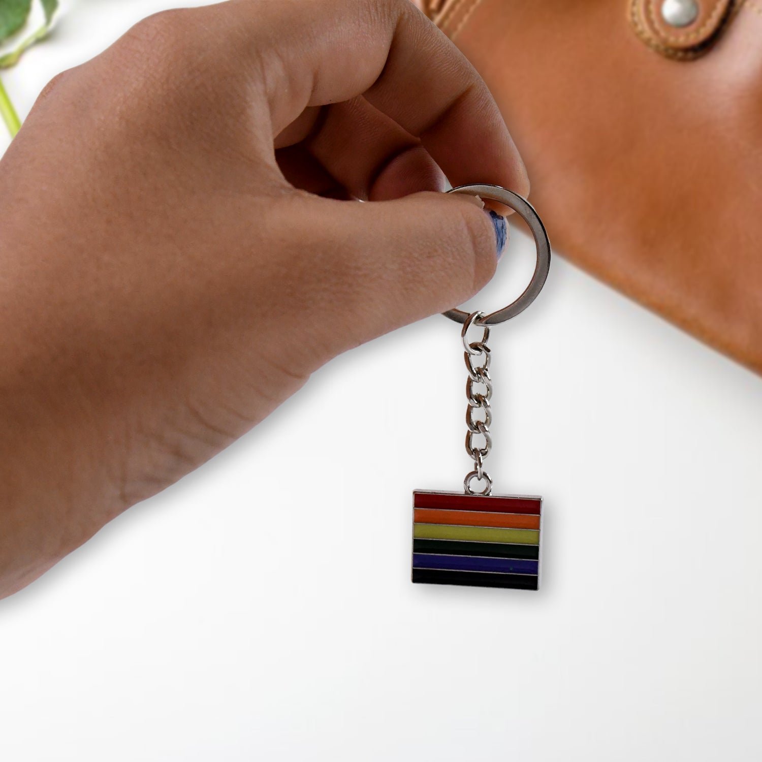 Rainbow Design Metal Keyring Key Chain (1 Pc Mix Design)