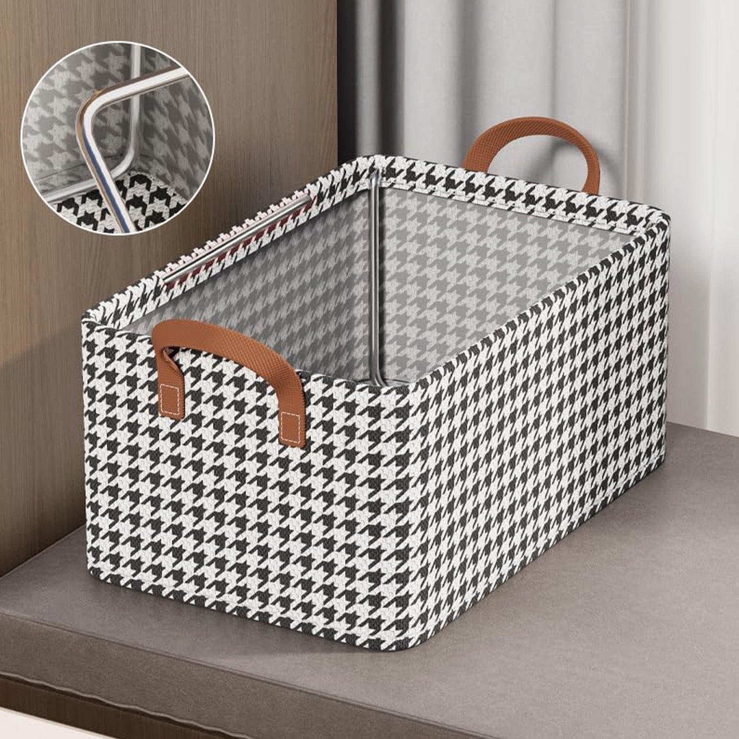 Foldable Fabric Storage Box with Handles (47 × 28 cm)