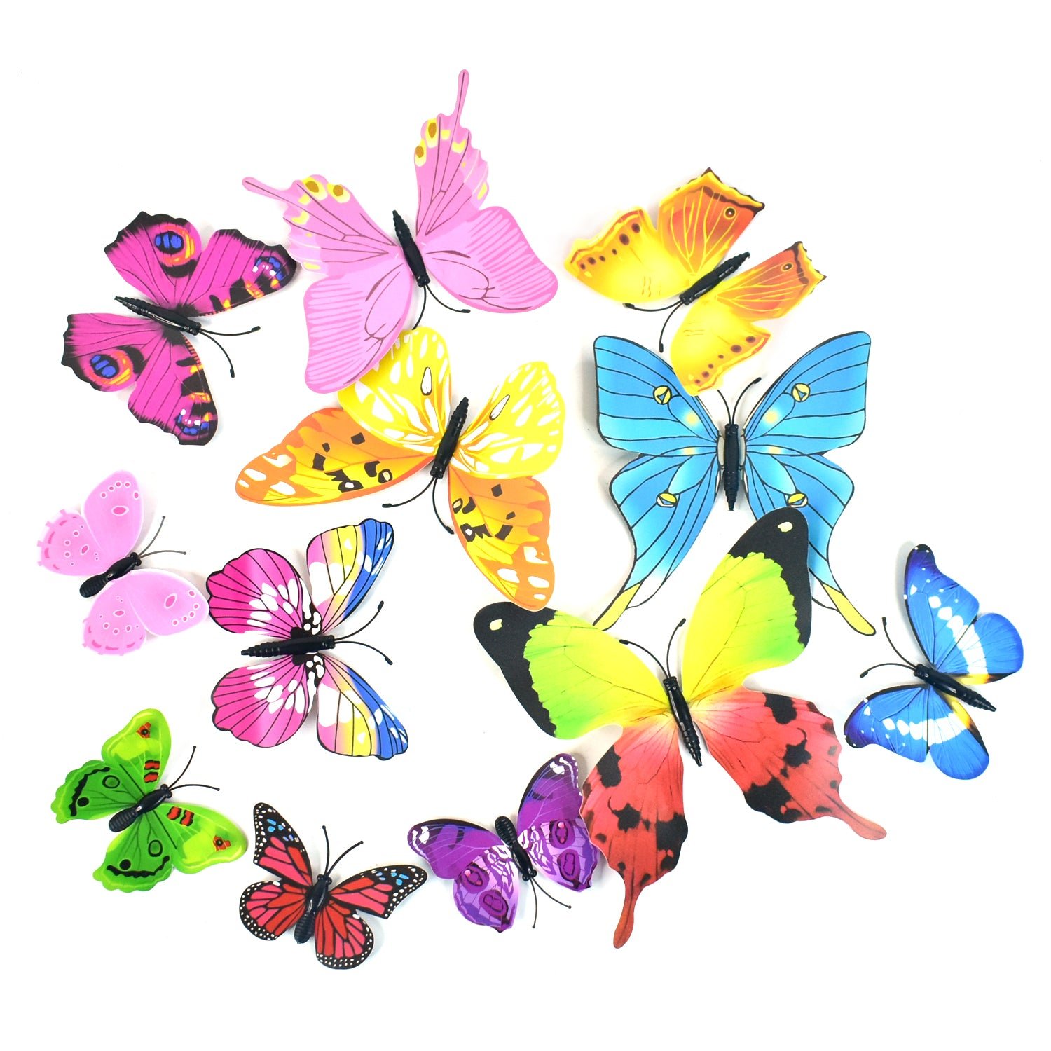 Decorative Colorful Butterfly Wall Stickers (12 Pc / Set)
