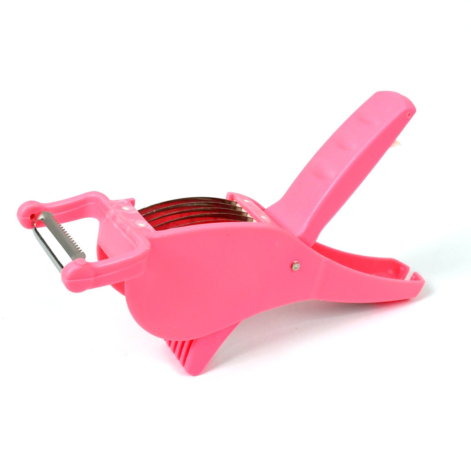 2-in-1 Vegetable & Fruit Cutter with 5-Blade Peeler (1 Pc / Multicolor)