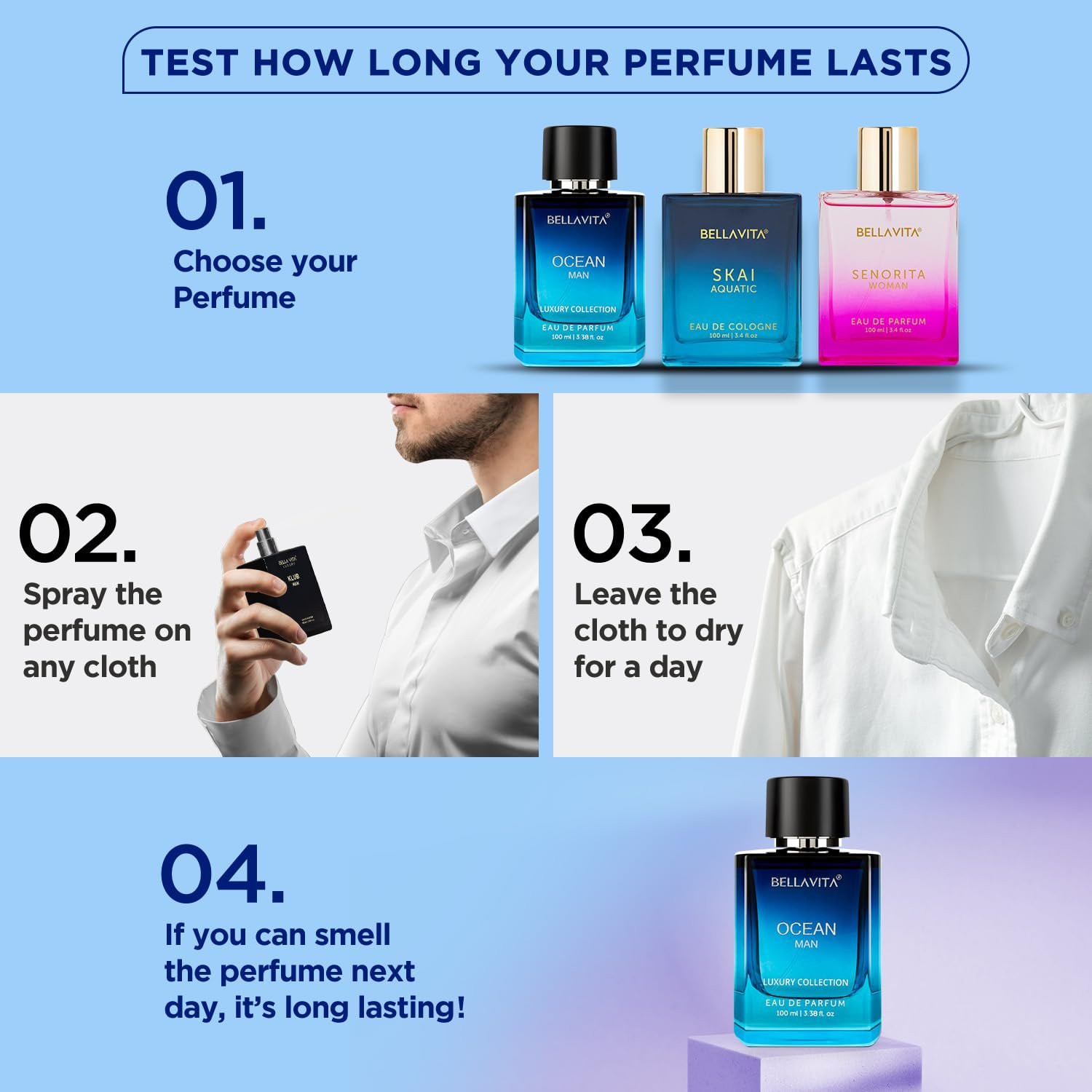 Bellavita Premium Ocean Man Eau De Perfume 100 ML